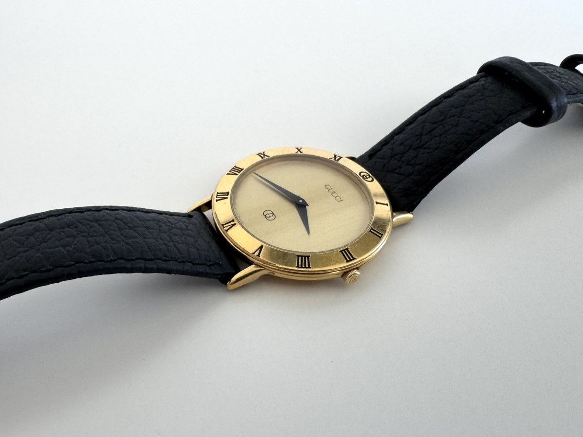 Gucci ★0% TAX★ GUCCI 18K GOLD PLATED ART DECO 3000M WATCH 90S Size ONE SIZE - 5 Thumbnail