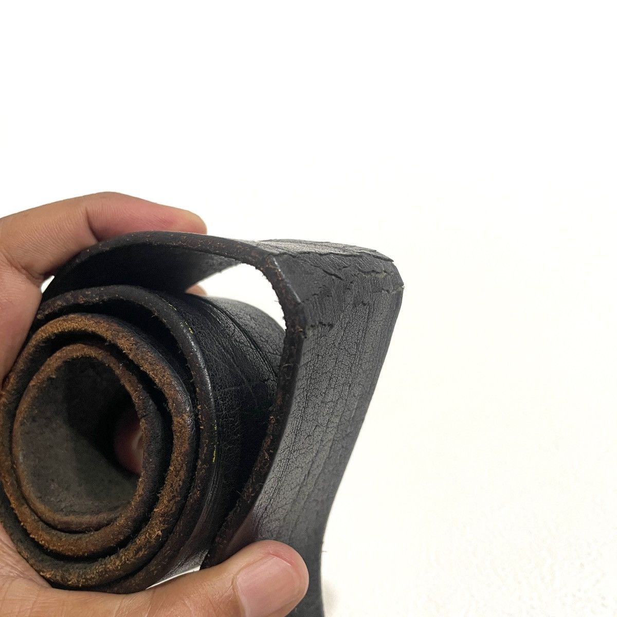 If Six Was Nine Vintage Y2k black leather belt kapital style Size ONE SIZE - 6 Thumbnail