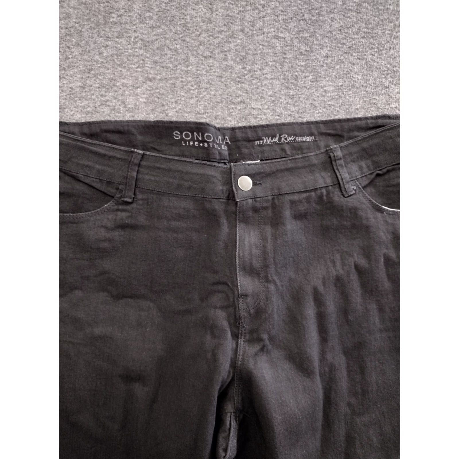 Vintage Sonoma Women’s High Rise Bermuda Shorts Jeans Black 18 Bermuda Style Plus Size 18 Womens Black Sonoma Size 26" / US 2 / IT 38 - 6 Thumbnail