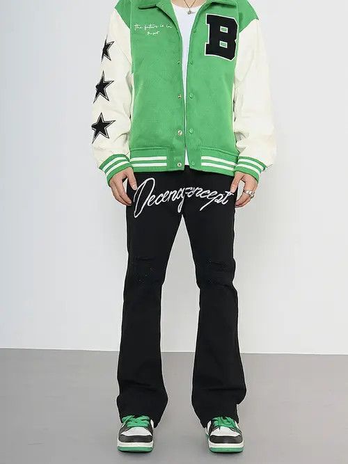 Jean High street vintage ripped and blasted straight baggy jeans Size US 34 / EU 50 - 4 Thumbnail