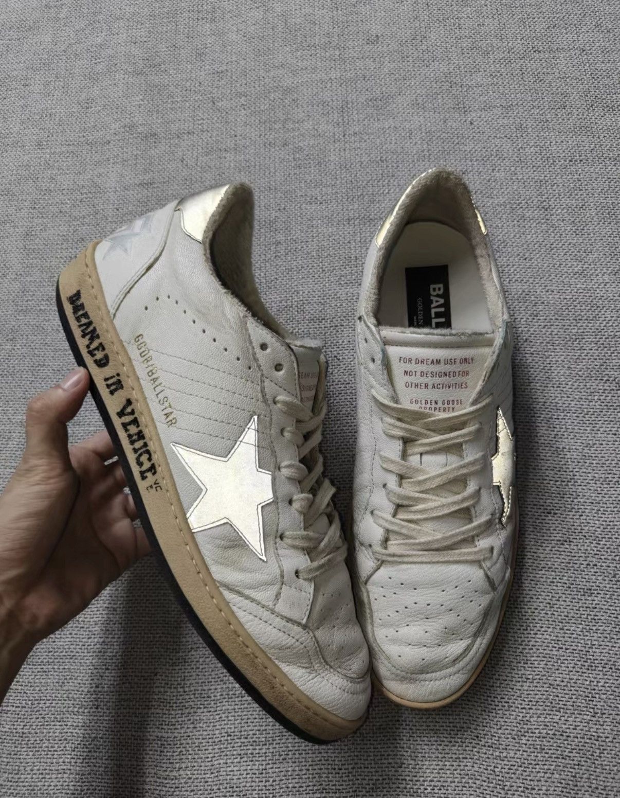 Golden Goose Golden Goose GGDB Ballstar Distressed Star Sneakers K37 Size US 9.5 / EU 42-43 - 5 Thumbnail