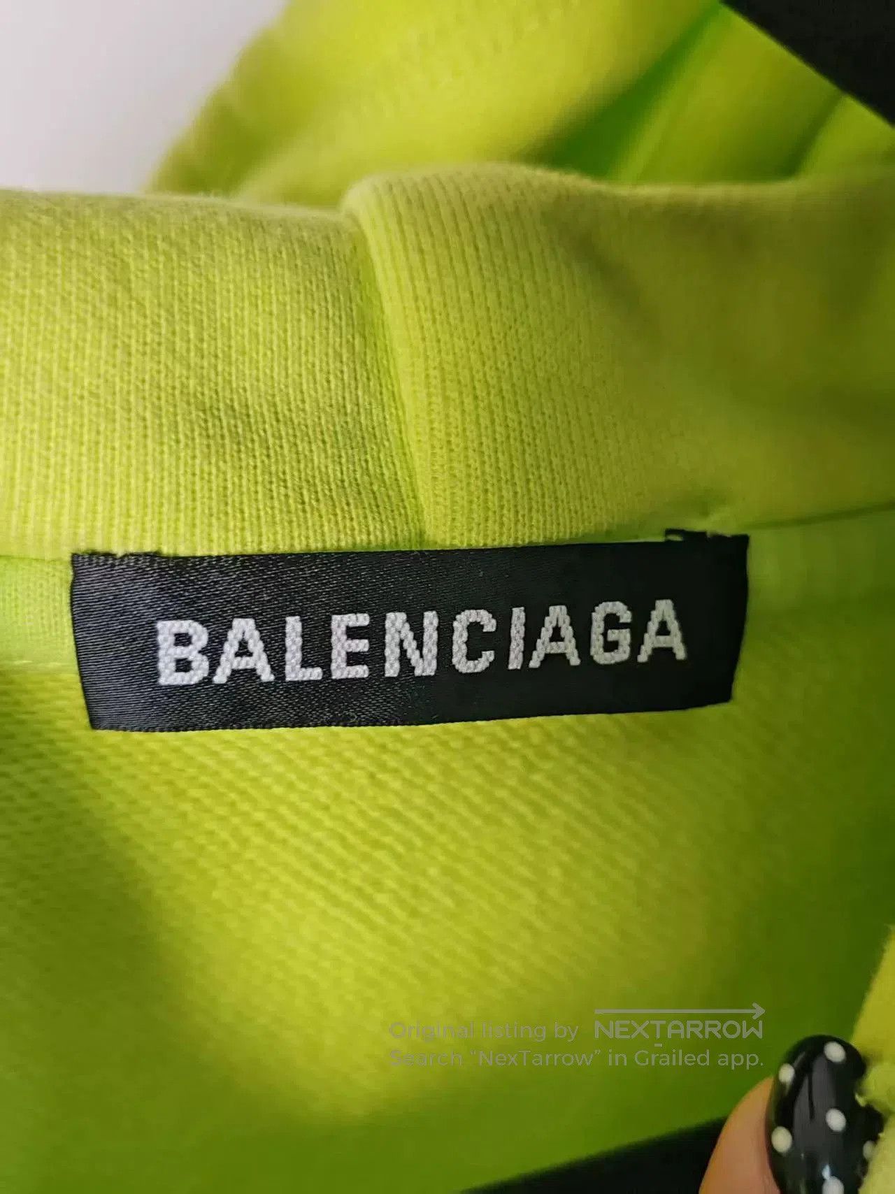 Balenciaga Balenciaga Wave Hoodie in Lime Green. Size US M / EU 48-50 / 2 - 3 Thumbnail