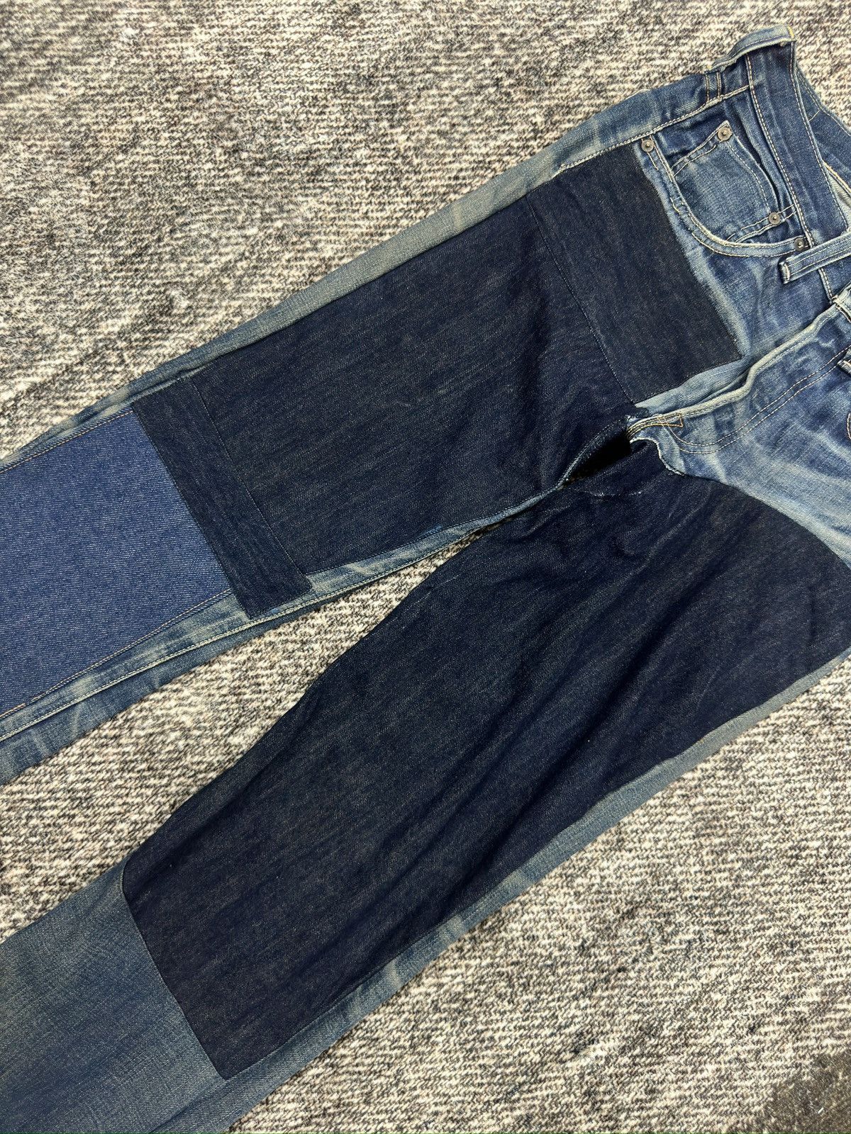 Levi's × Levi's Vintage Clothing Vintage Levis Redline Selvedge Custom Repaired Sashiko Boro Size US 30 / EU 46 - 2 Thumbnail