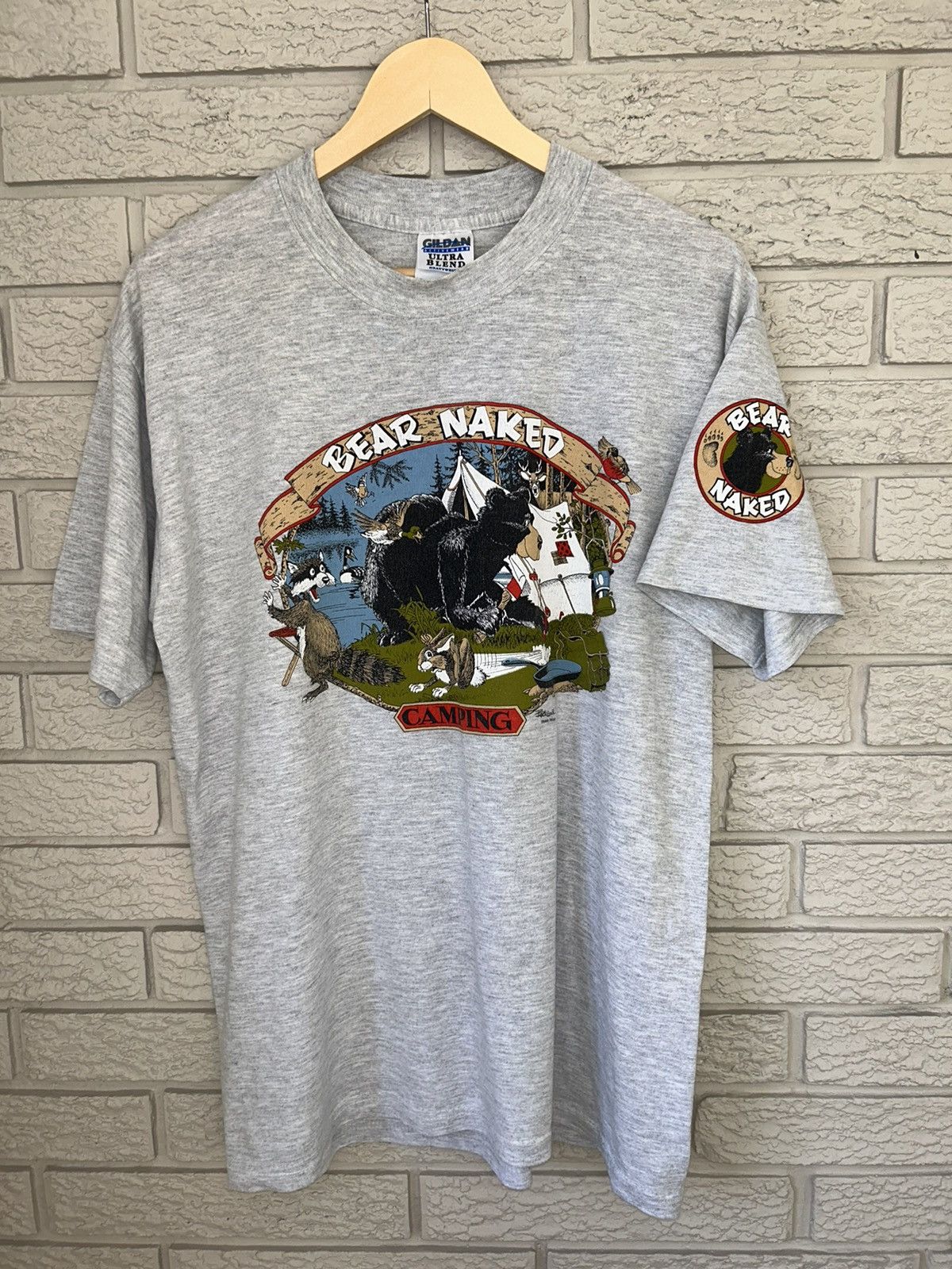 Vintage Vintage Funny Camping Animal T Shirt Size US L / EU 52-54 / 3 - 2 Thumbnail