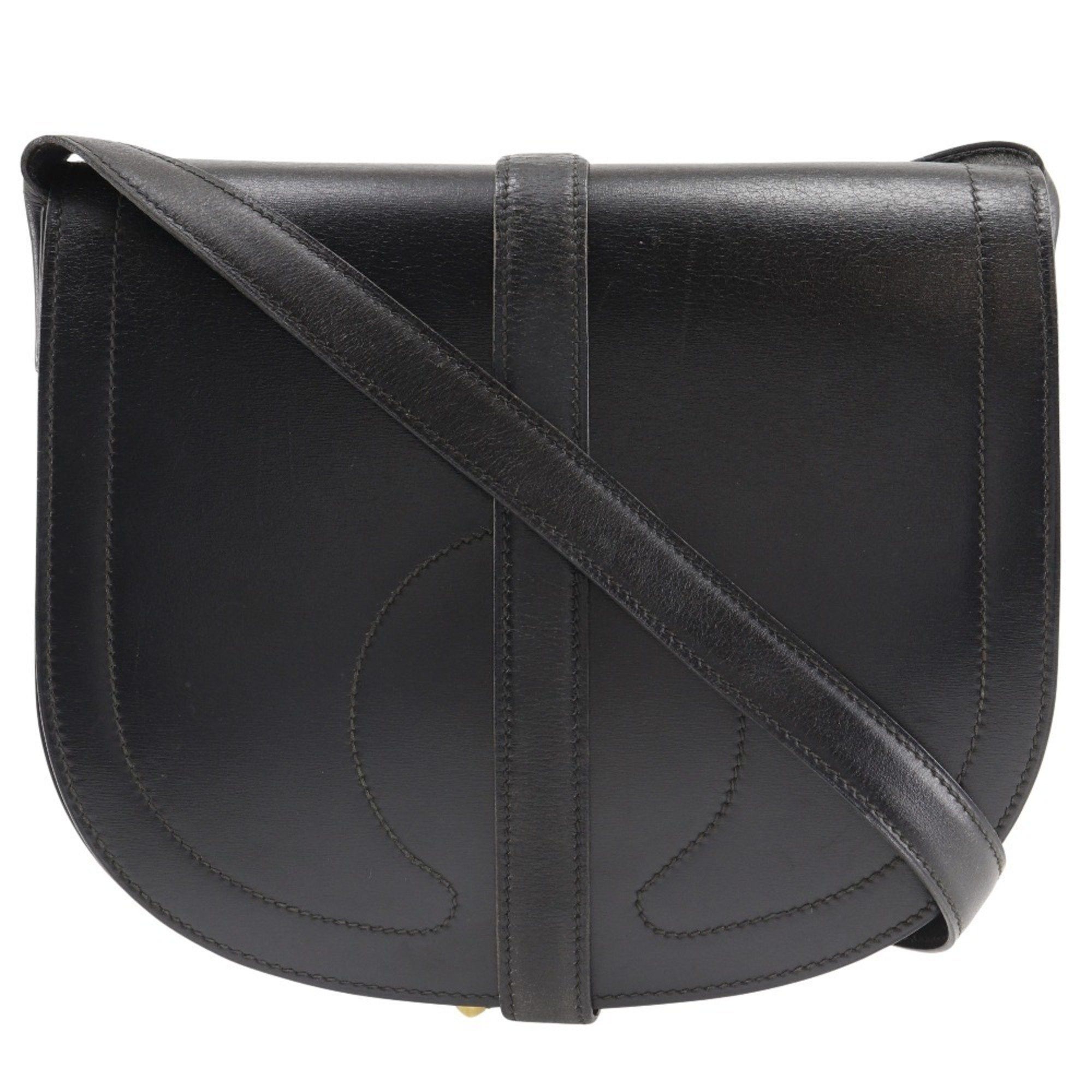 Hermes Gallopard Shoulder Bag Box Calf Flap Women's