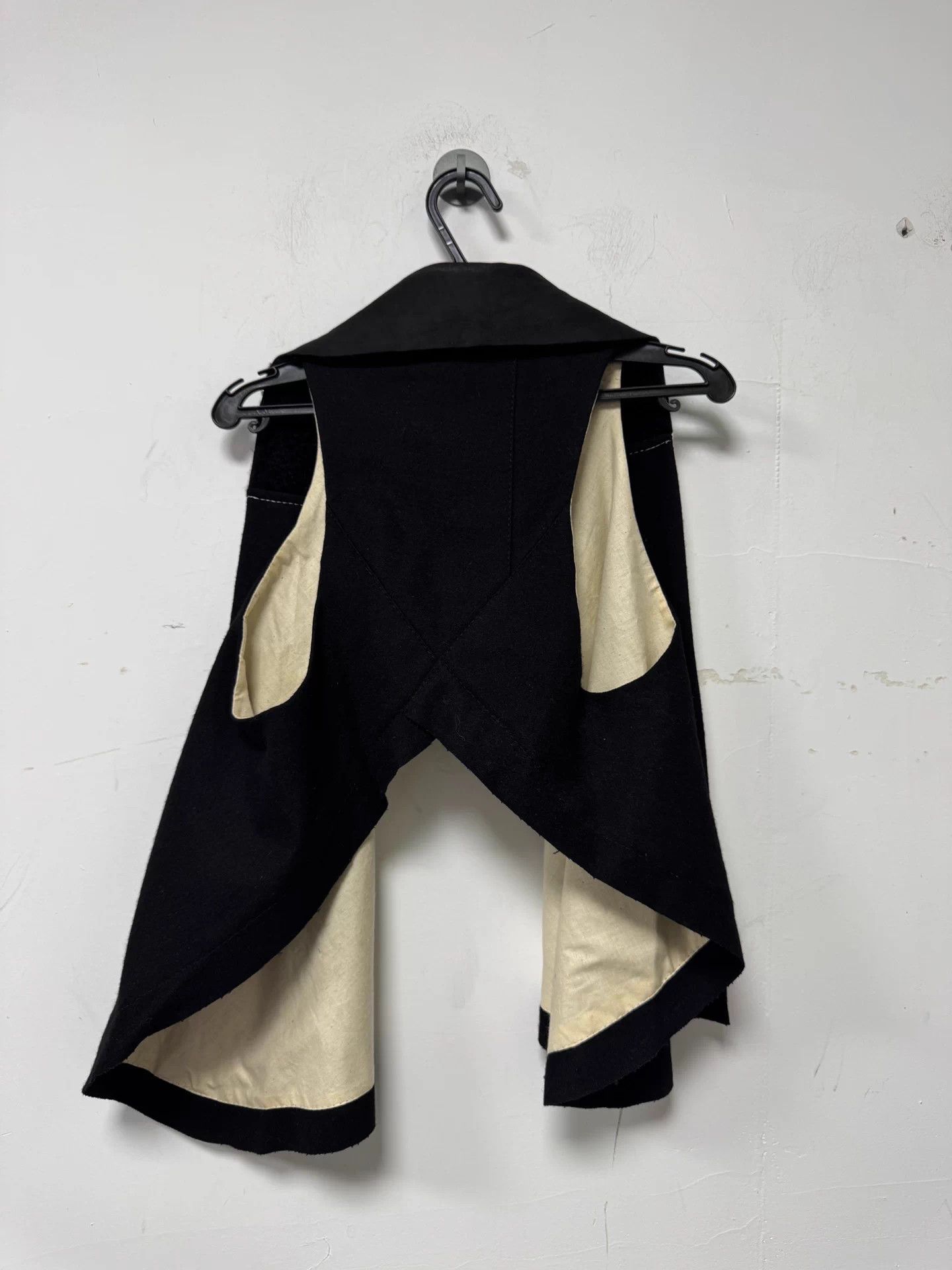 Other Garden Paris leather panel wool-cotton blend pre-owned vest Size XXS / US 00 / IT 34 - 3 Thumbnail