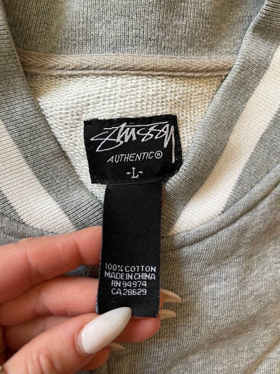 Stussy Stussy Varsity Cotton Grey Vintage Jacket Rare Mens Size L Size US L / EU 52-54 / 3 - 4 Thumbnail