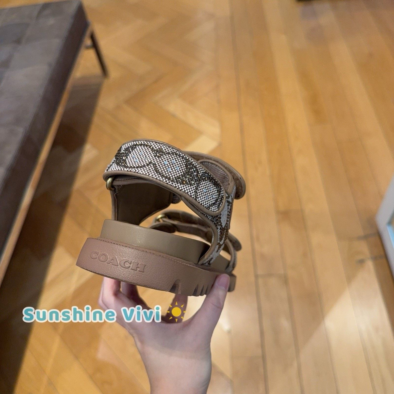 Coach NEW COACH Women Brynn Sandal Crystal Tan CEF38 us6.5 Size US 6.5 / IT 36.5 - 4 Thumbnail
