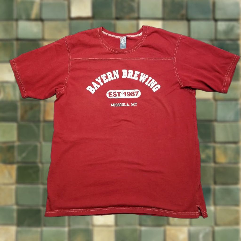 Vintage VINTAGE Bayern Brewing Co Shirt Mens Large Red 100% Cotton Crewneck Missoula TEE Size US L / EU 52-54 / 3 - 1 Thumbnail