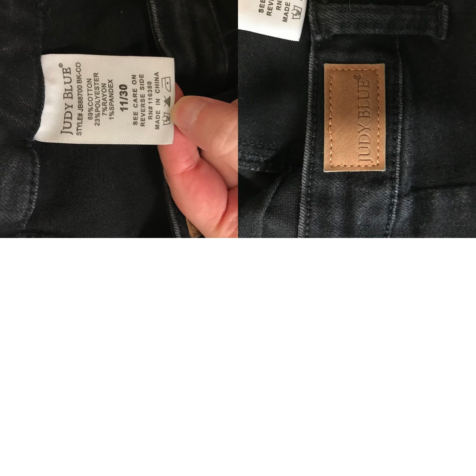 Vintage VINTAGE? No. Judy Blue High Rise Skinny Drawstring Utility Jeans Black 11/30 Womens Jeans Slim Stretch Size 32" / US 10 / IT 46 - 8 Thumbnail
