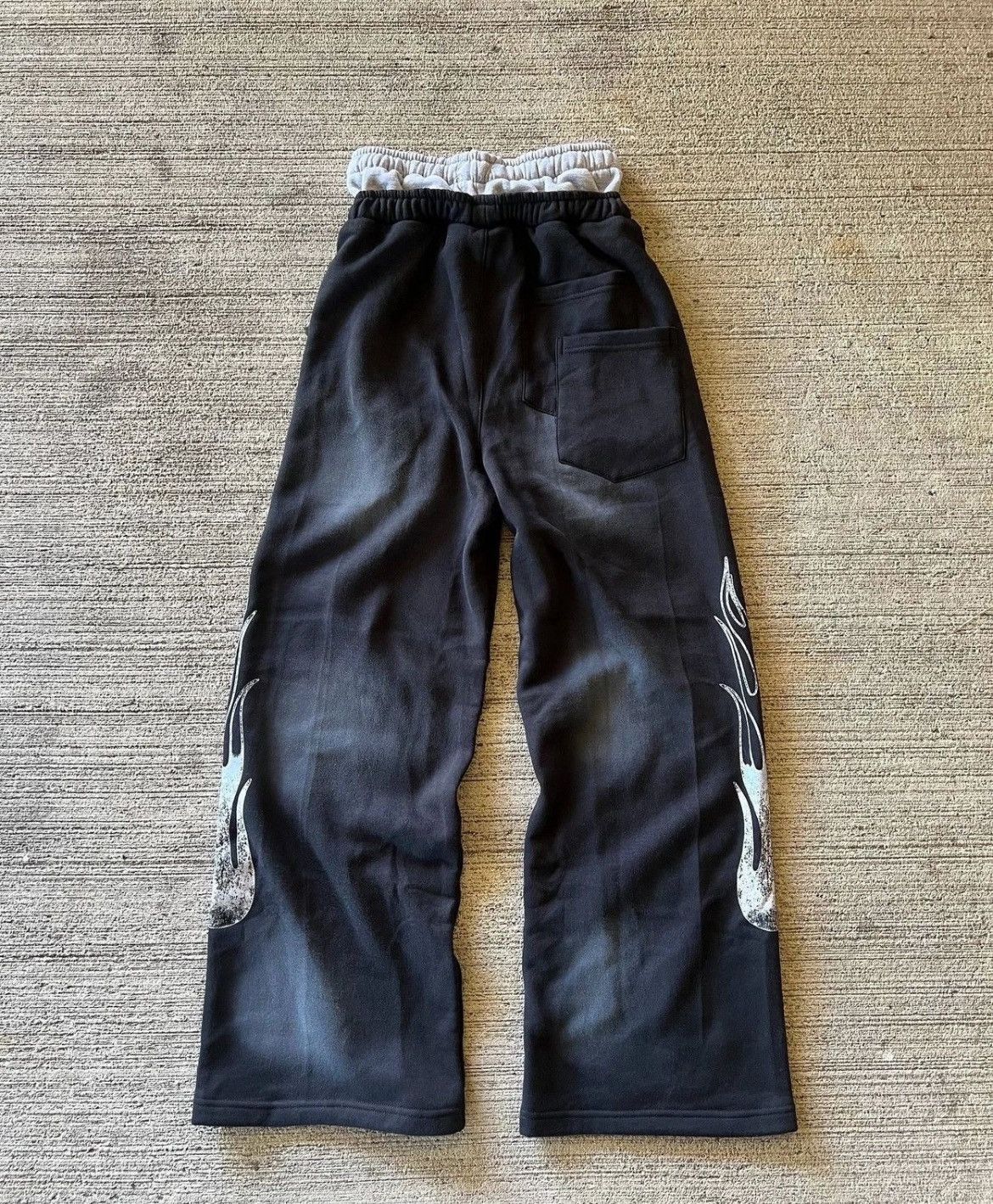 Double Waist Black Boxer Baggy Sweatpants
