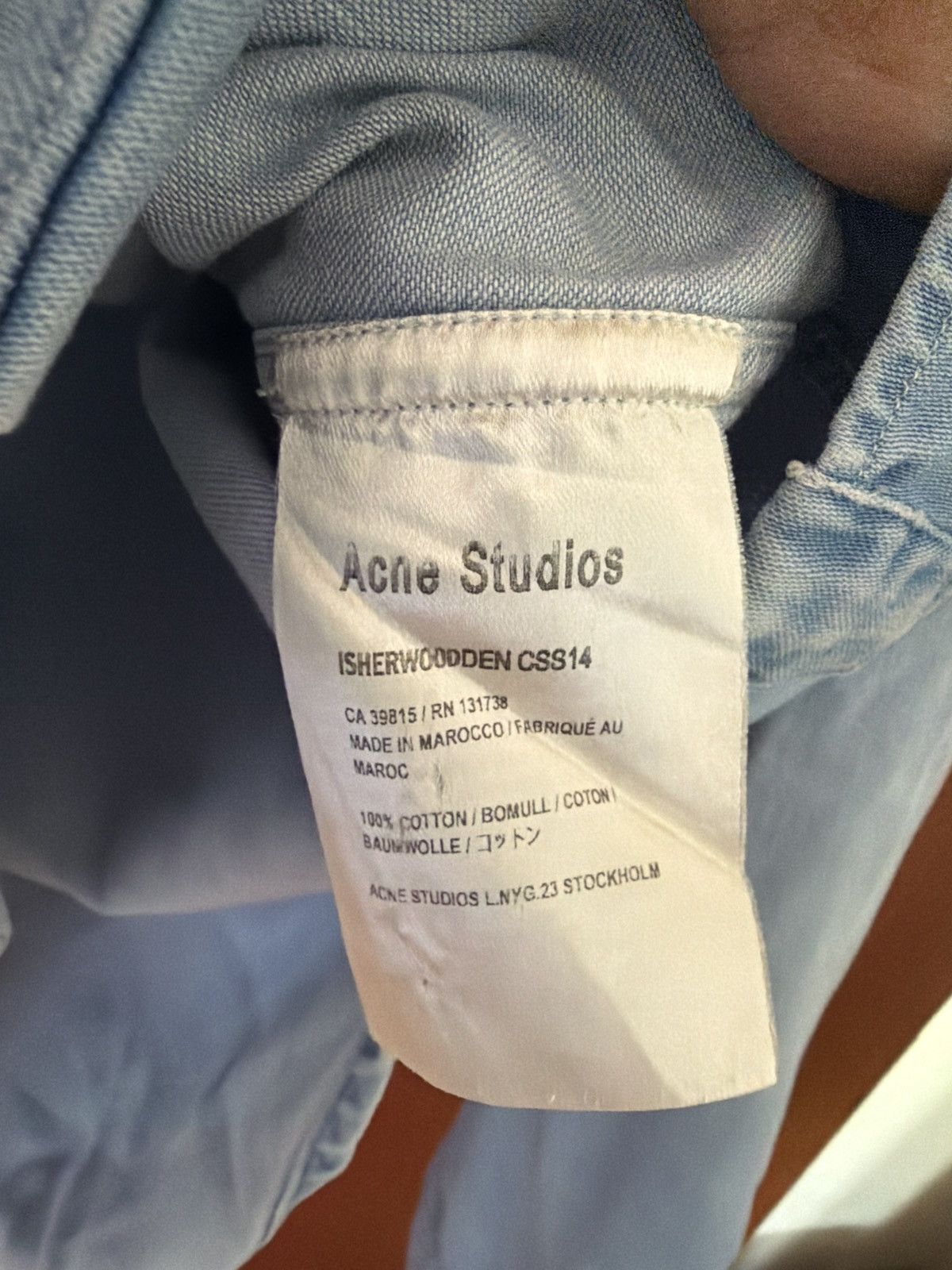 Acne Studios Acne Studios chambray denim long sleeve button down shirt Size US M / EU 48-50 / 2 - 4 Thumbnail
