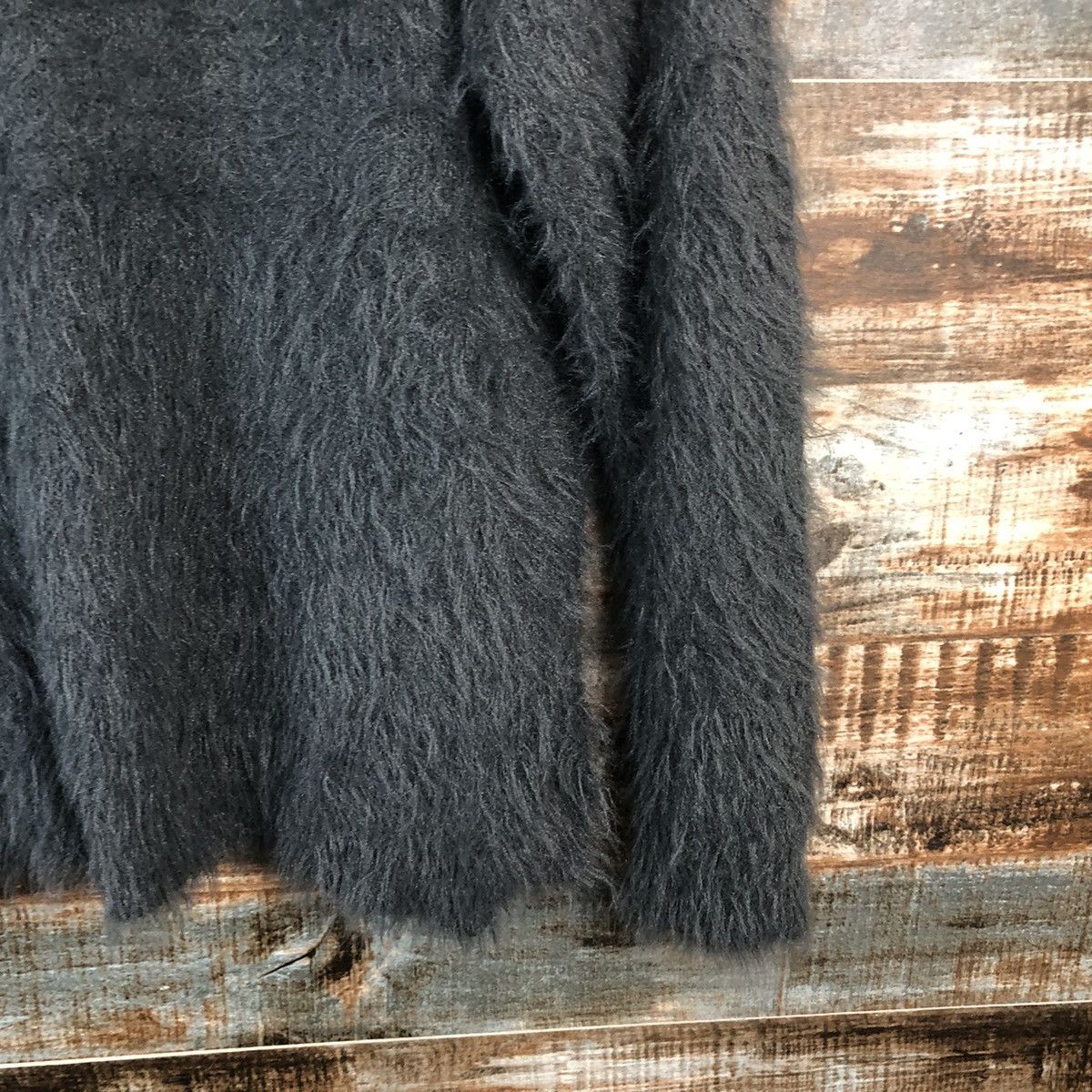 Japanese Brand DL Khalita Gray Mohair shaggy fur Knitwear #C391 Size M / US 6-8 / IT 42-44 - 16 Thumbnail