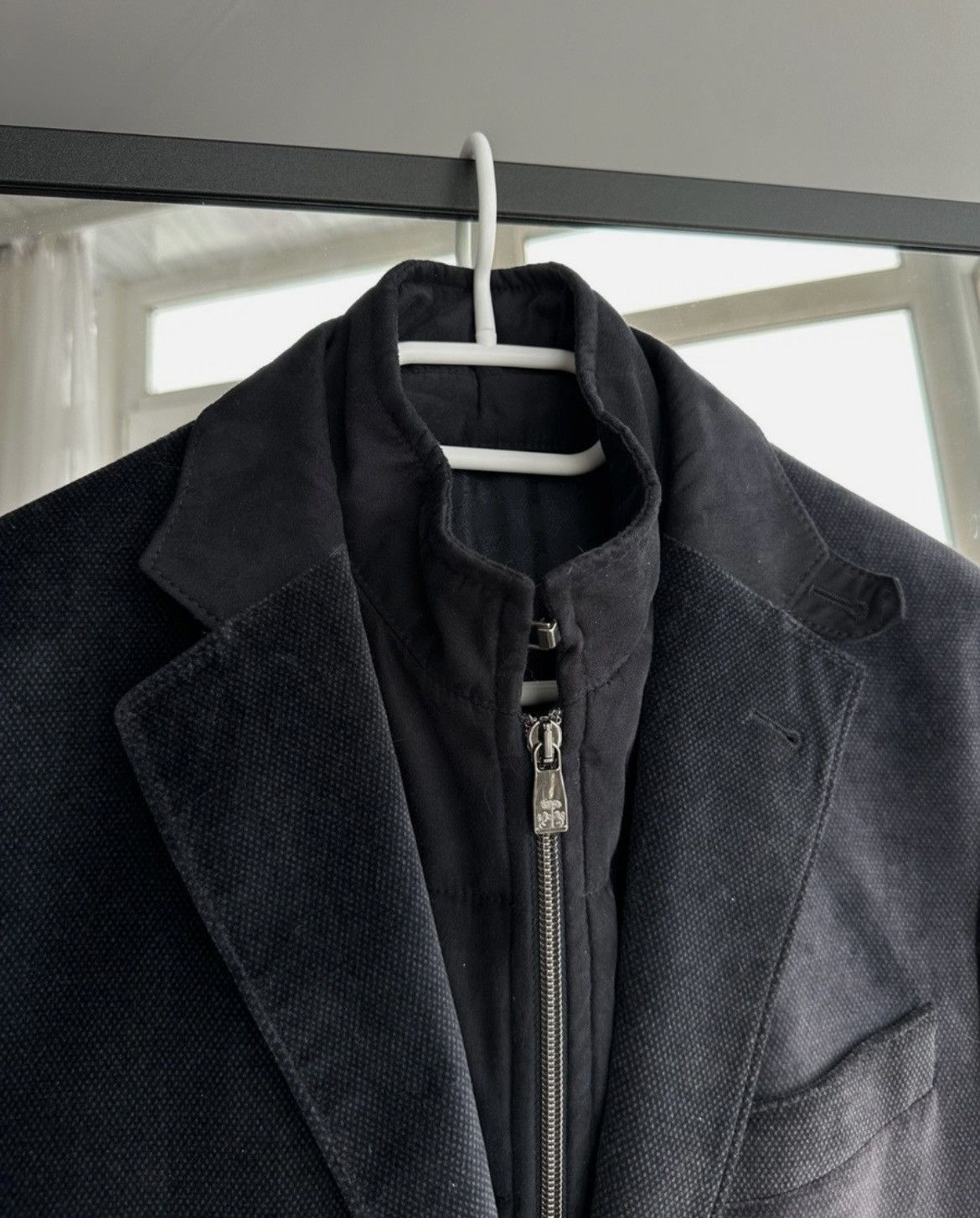 Corneliani Corneliani ID Velour Mens Double Zip Buttons Jacket Sz M Size US M / EU 48-50 / 2 - 2 Thumbnail