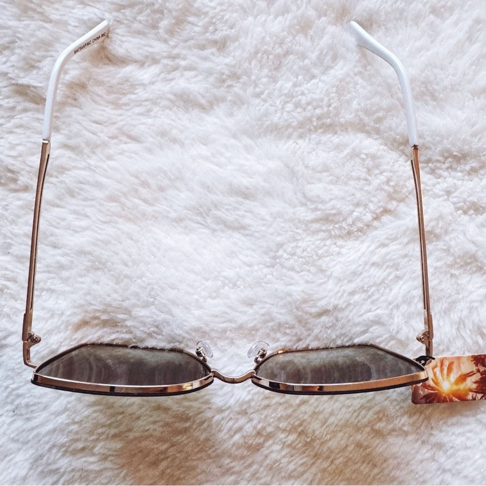 Other Monica Clear Blue Geometric Sunglasses Size ONE SIZE - 5 Thumbnail