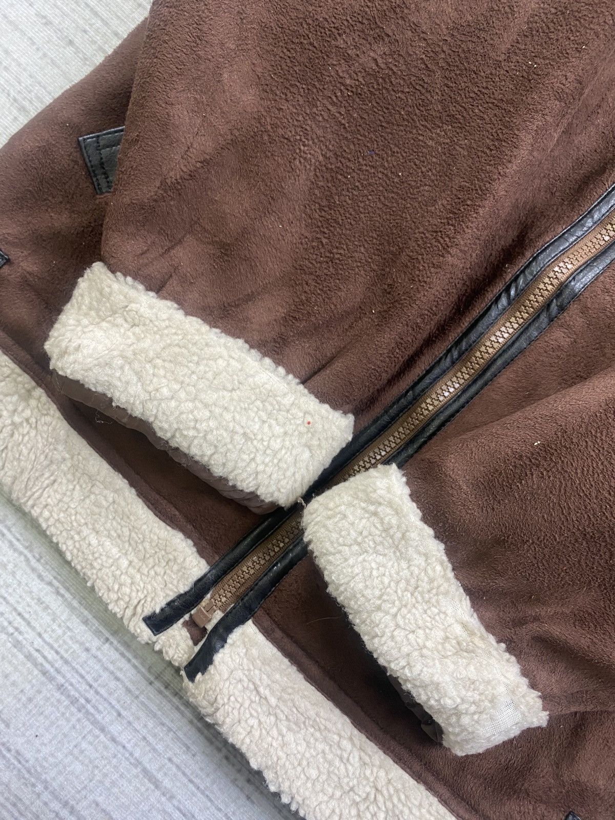 Wrangler Vintage Wrangler B3 Suede Shearling Lined Sherpa Jacket Size US XS / EU 42 / 0 - 10 Thumbnail