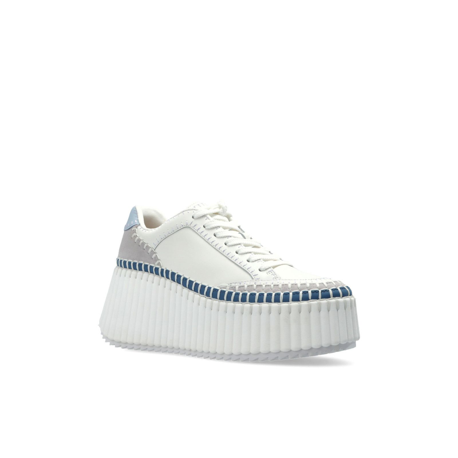 Chloe Chloe Platform White Leather Sneakers New & Authentic (Euro Size US 9 / IT 39 - 2 Thumbnail