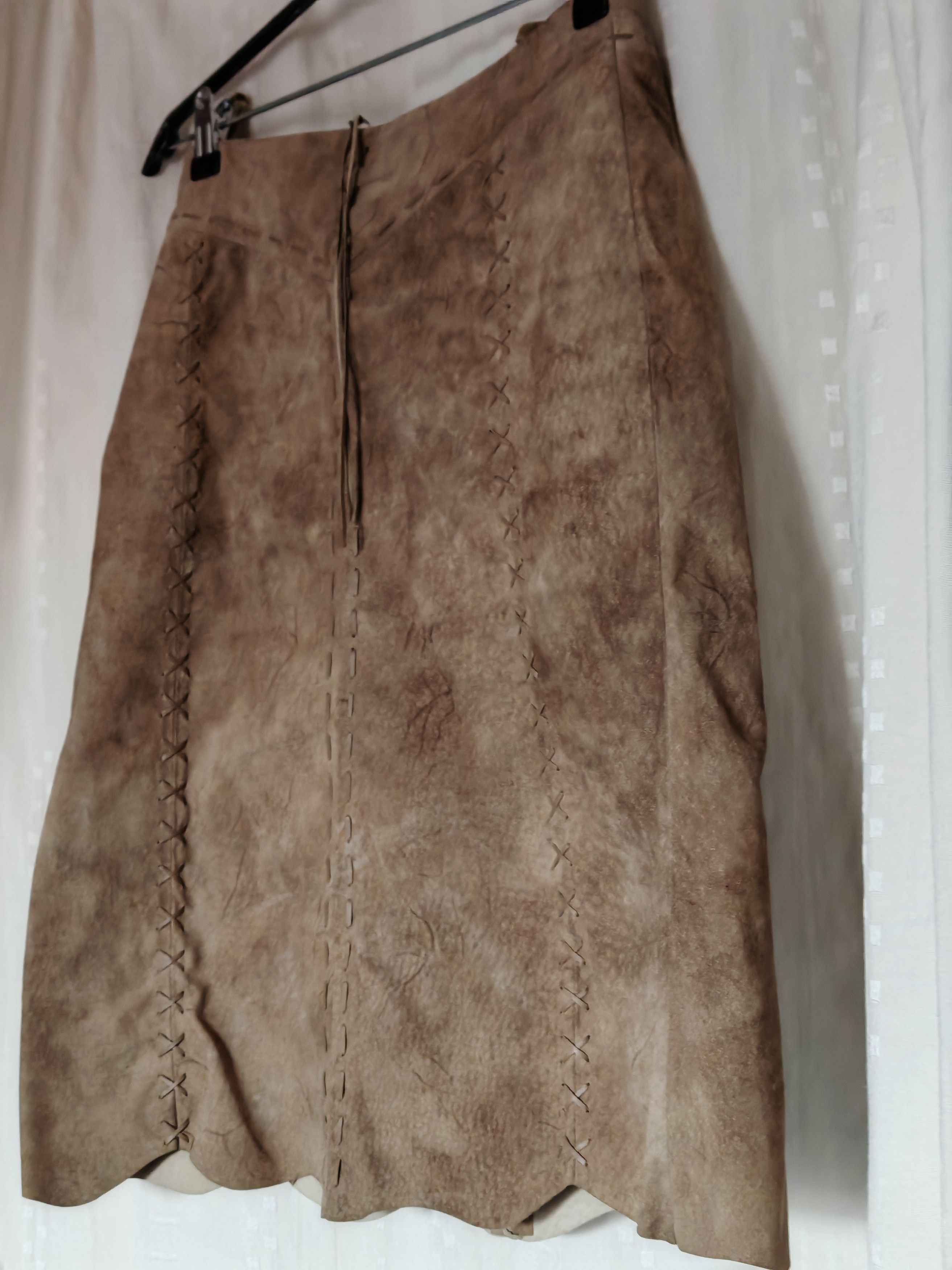 Designer Vintage Morgan De Toi Suede Leather Skirt sz 38 Rare Y2K Size 27" / US 4 / IT 40 - 4 Thumbnail
