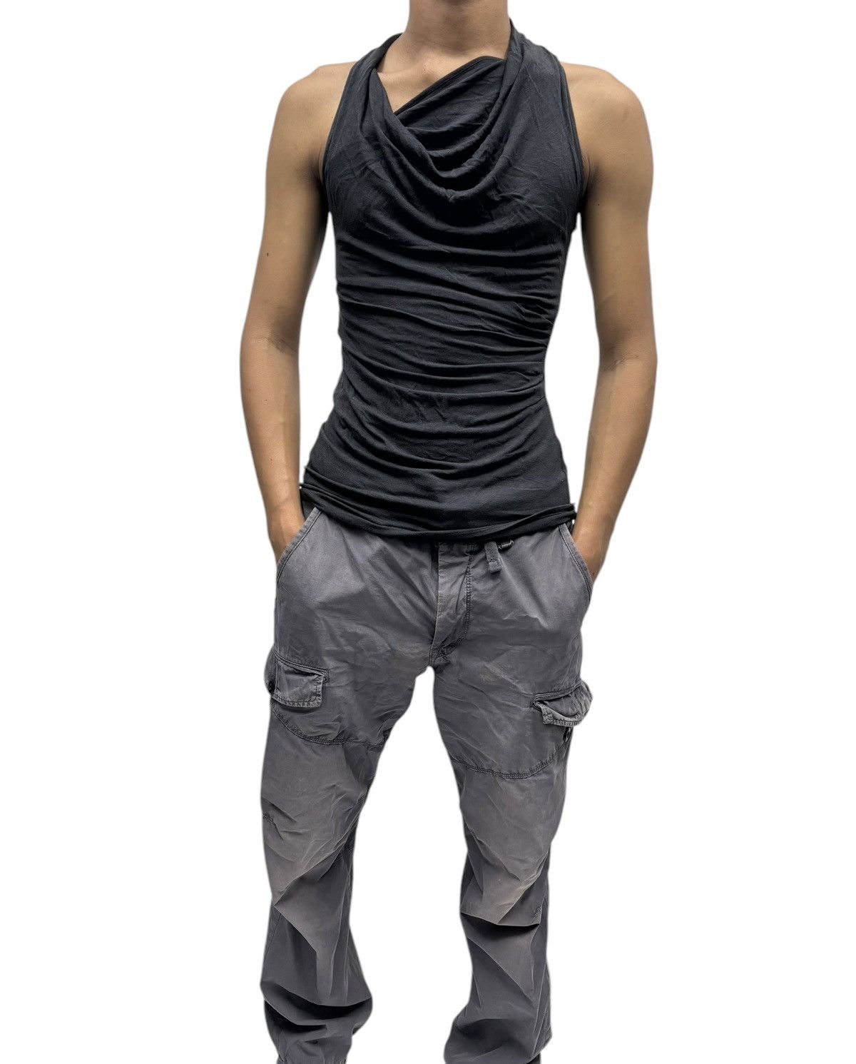 Helmut Lang HELMUT LANG WRINKLE SHIRT SLEEVELESS Size US S / EU 44-46 / 1 - 1 Thumbnail
