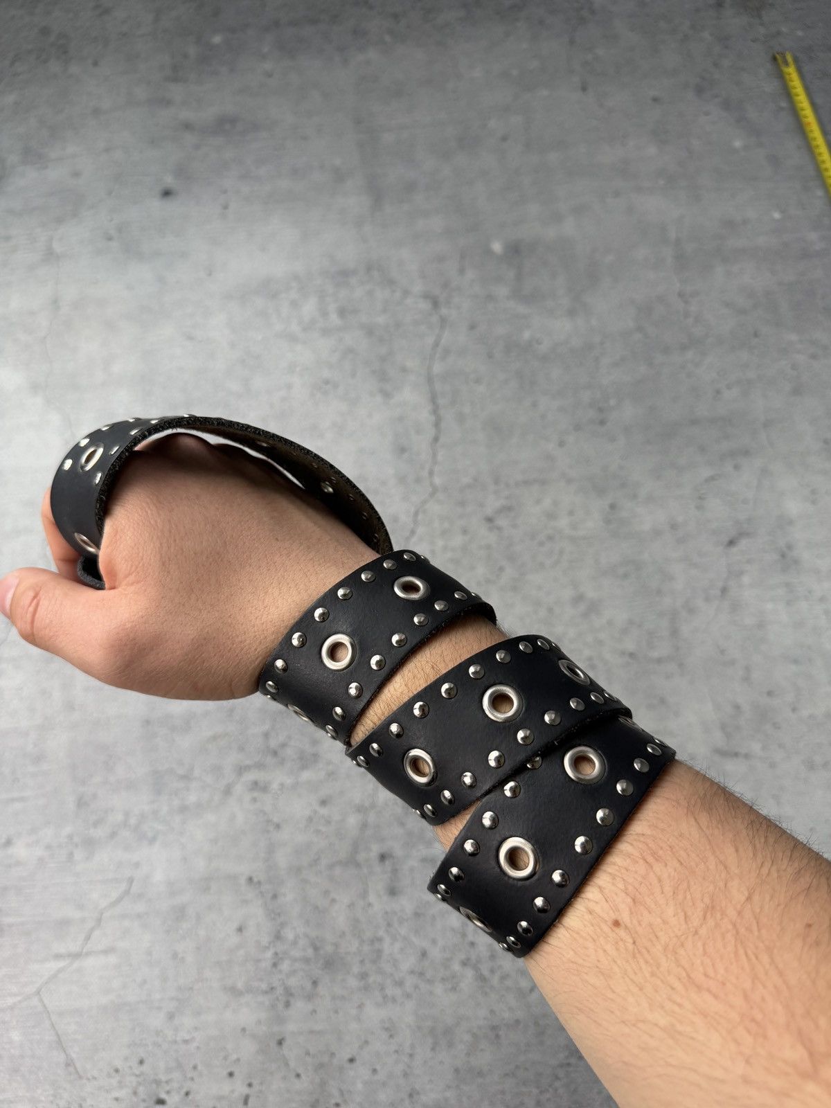 Japanese Brand 00’s NUMBER STYLE LEATHER RARE Y2K BELT VINTAGE Size ONE SIZE - 2 Thumbnail