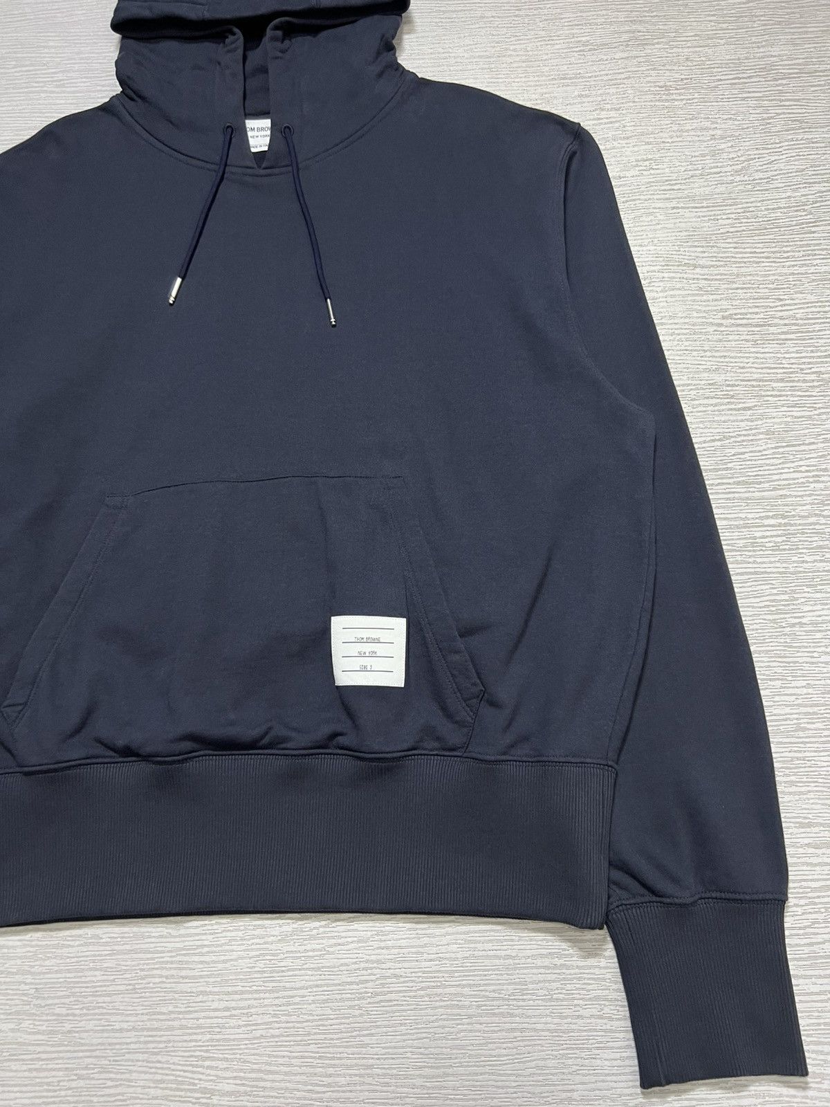 Thom Browne Thom Browne - Navy Blue Pullover Hoodie Size US L / EU 52-54 / 3 - 7 Thumbnail