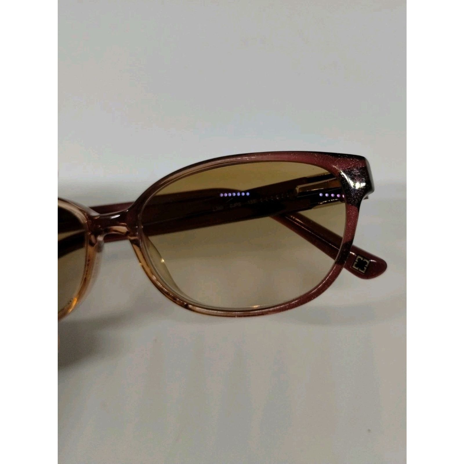 Liz Claiborne Liz Claiborne Eyeglass Frames L389 OJPS Sparkly Amber Brown Size ONE SIZE - 2 Thumbnail