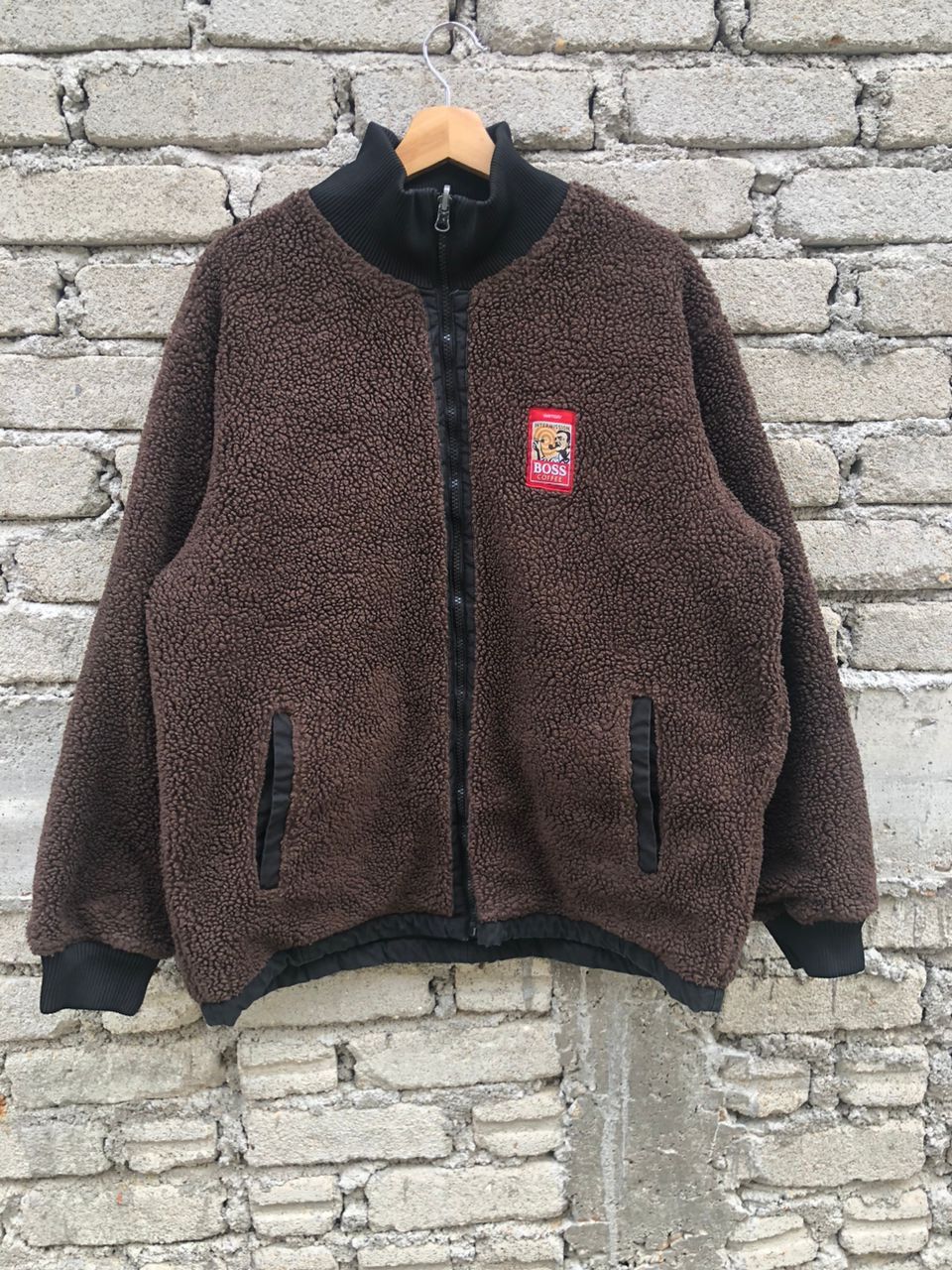 Japanese Brand Suntory Boss Coffee Rivesable Sherpa Zipper Jacket Size US M / EU 48-50 / 2 - 2 Thumbnail