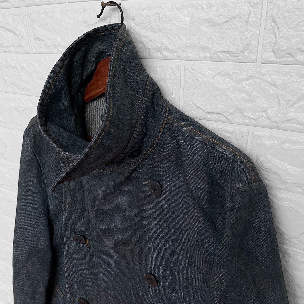 Vintage VINTAGE HAMNETT DENIM ACIDWASH JACKET DOUBLE BREASTED Size US S / EU 44-46 / 1 - 8 Thumbnail