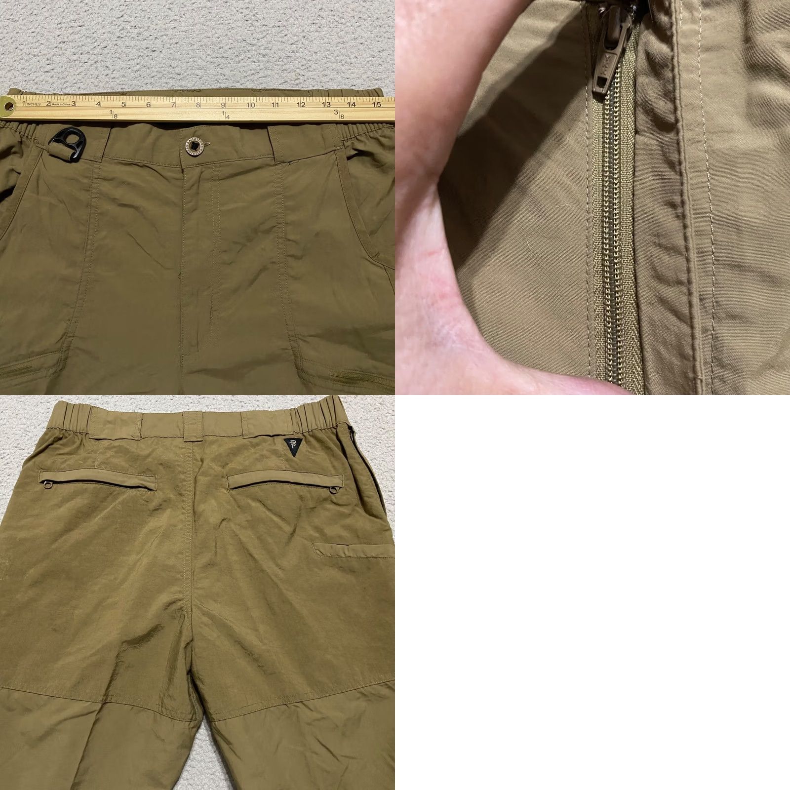 Vintage Riders Cargo Pants Mens Small Beige Straight Outdoor Hiking Pant Regular Inseam 28in Nylon Pocketed Front Flat Front Front Pocket Cargo Size US 29 - 8 Thumbnail