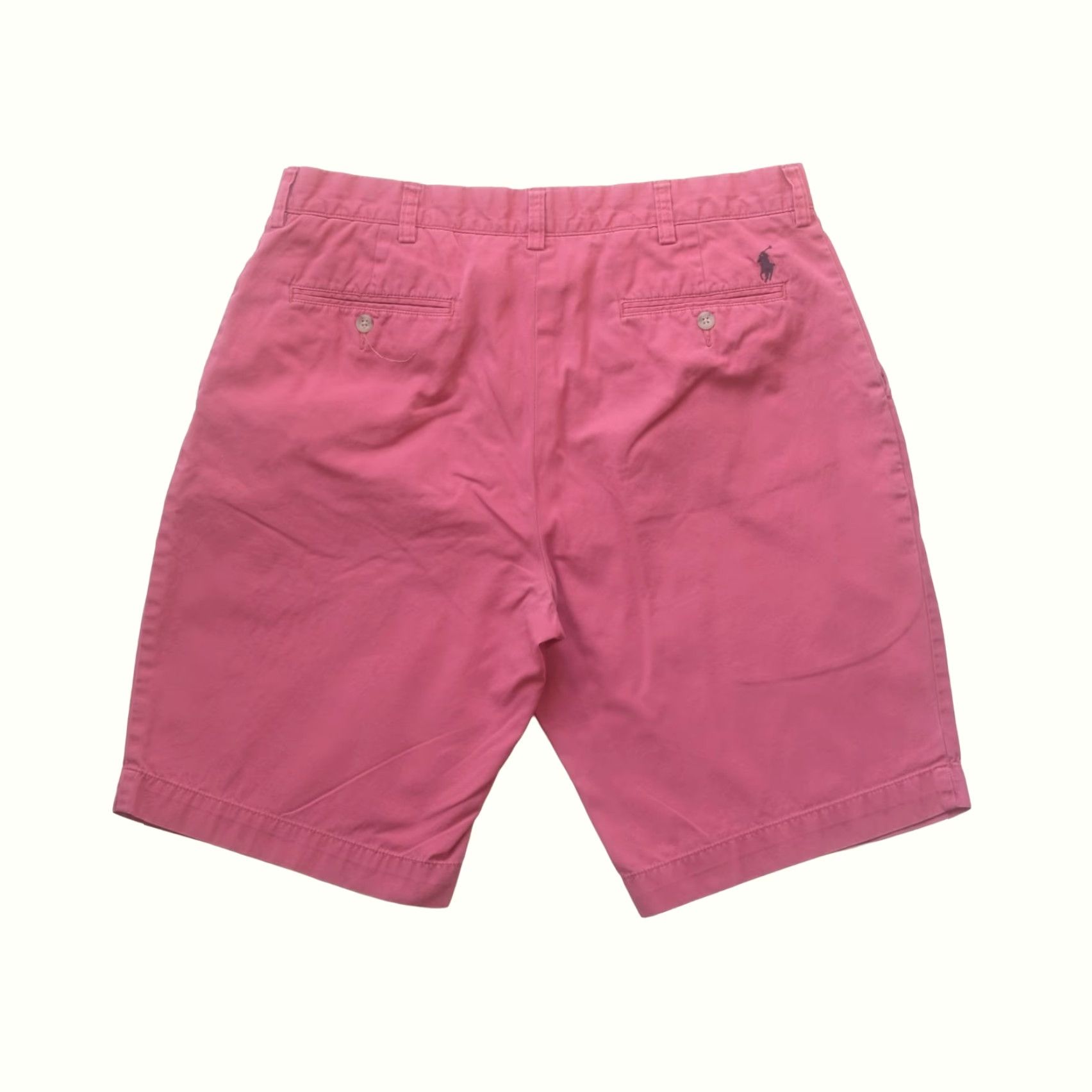 Polo Ralph Lauren VINTAGE Polo Ralph Lauren POLO VTG 90s Y2K RETRO 100% COTTON 10" SHORTS CLASSIC CHINO SZ 35 Men's Pink Cotton Chino Shorts 10" Inseam Slas?h Pocket Size US S / EU 44-46 / 1 - 2 Thumbnail