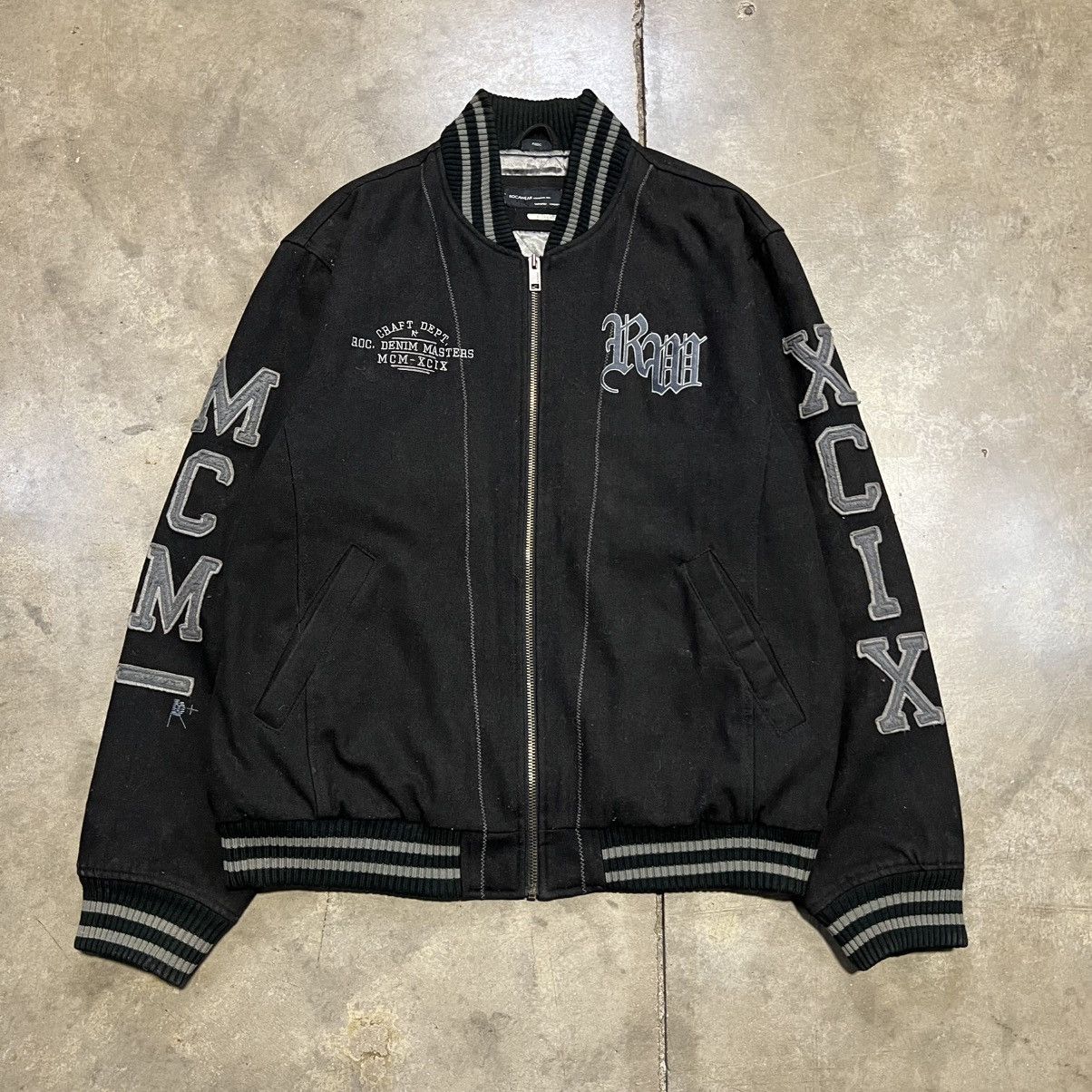 Vintage Rocawear Varsity Jacket Bomber Letterman Wool Y2K