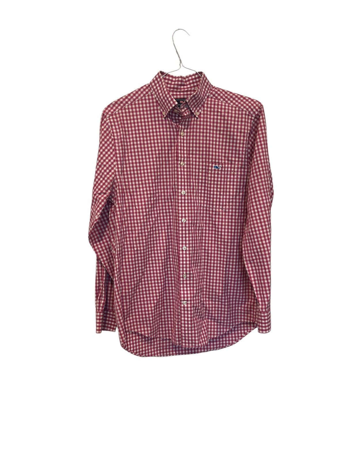 Vineyard Vines Vineyard Vines Men’s Pink Gingham Slim Fit Tucker Shirt Size US M / EU 48-50 / 2 - 1 Thumbnail