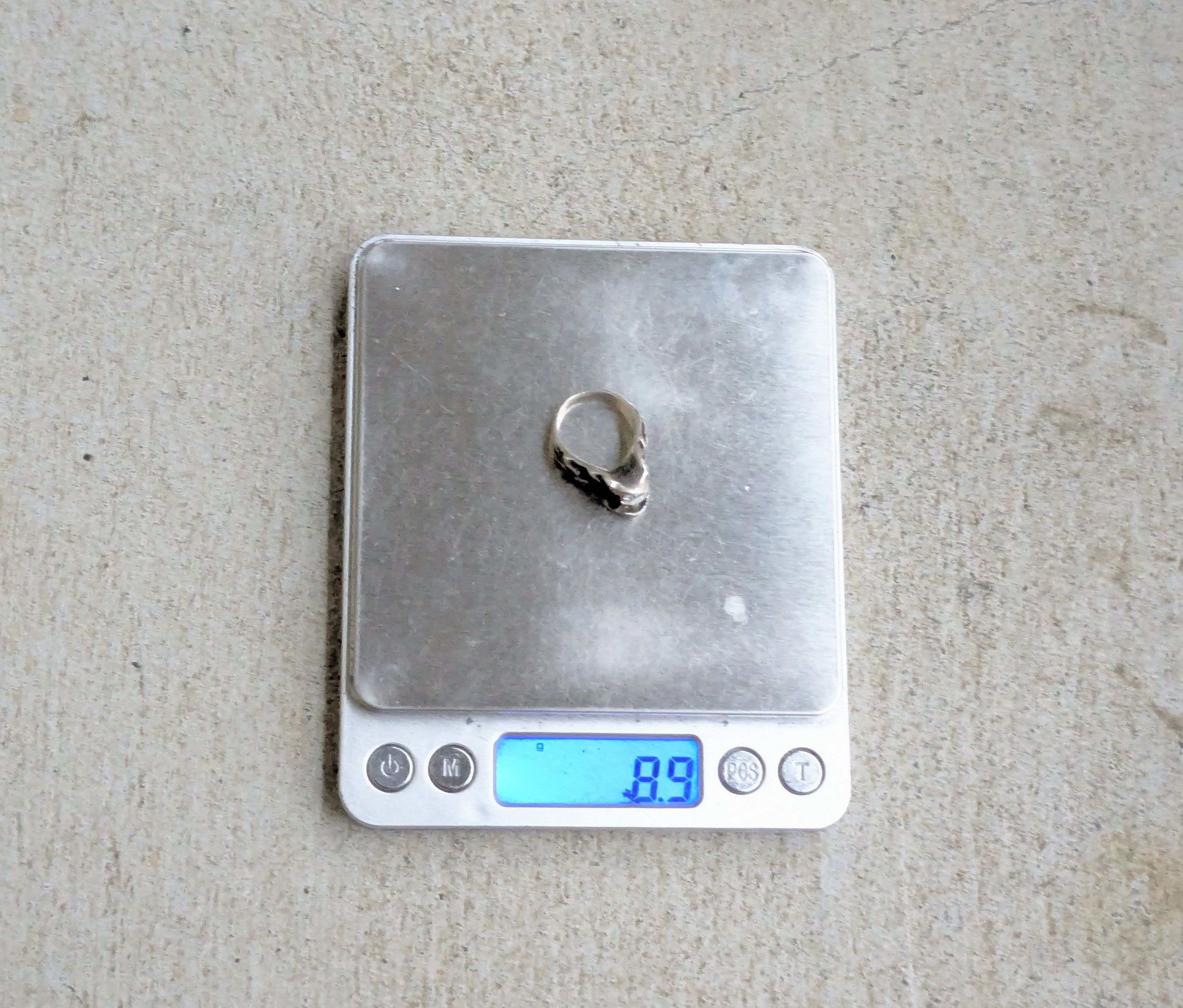 Vintage Vintage Sterling Silver Ring CZ 5 Brutalist Modern Size ONE SIZE - 13 Thumbnail