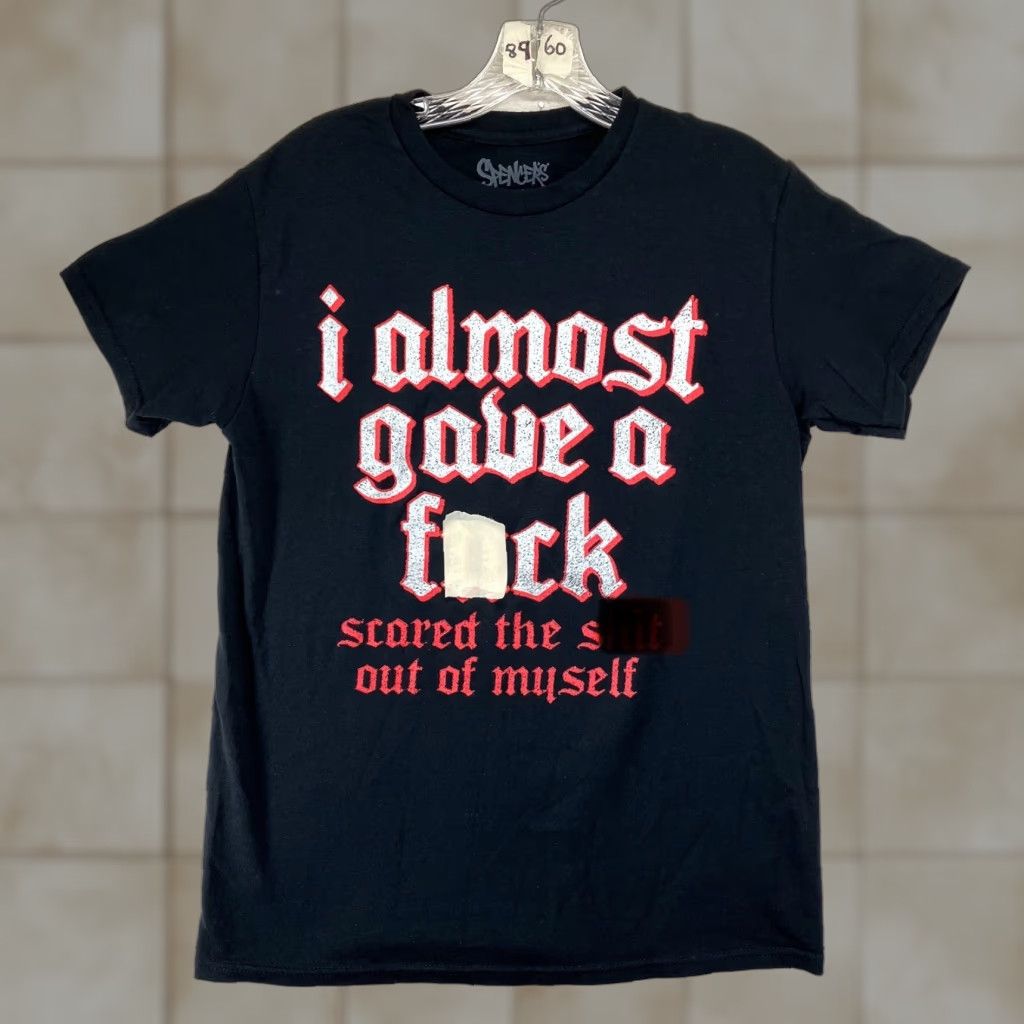 Vintage VINTAGE Spencer's T-Shirt Adult Small Black Sarcastic Graphic Language 2000s Mens Womens Small Black Graphic Print Comedy T-Shirt Size US S / EU 44-46 / 1 - 1 Thumbnail