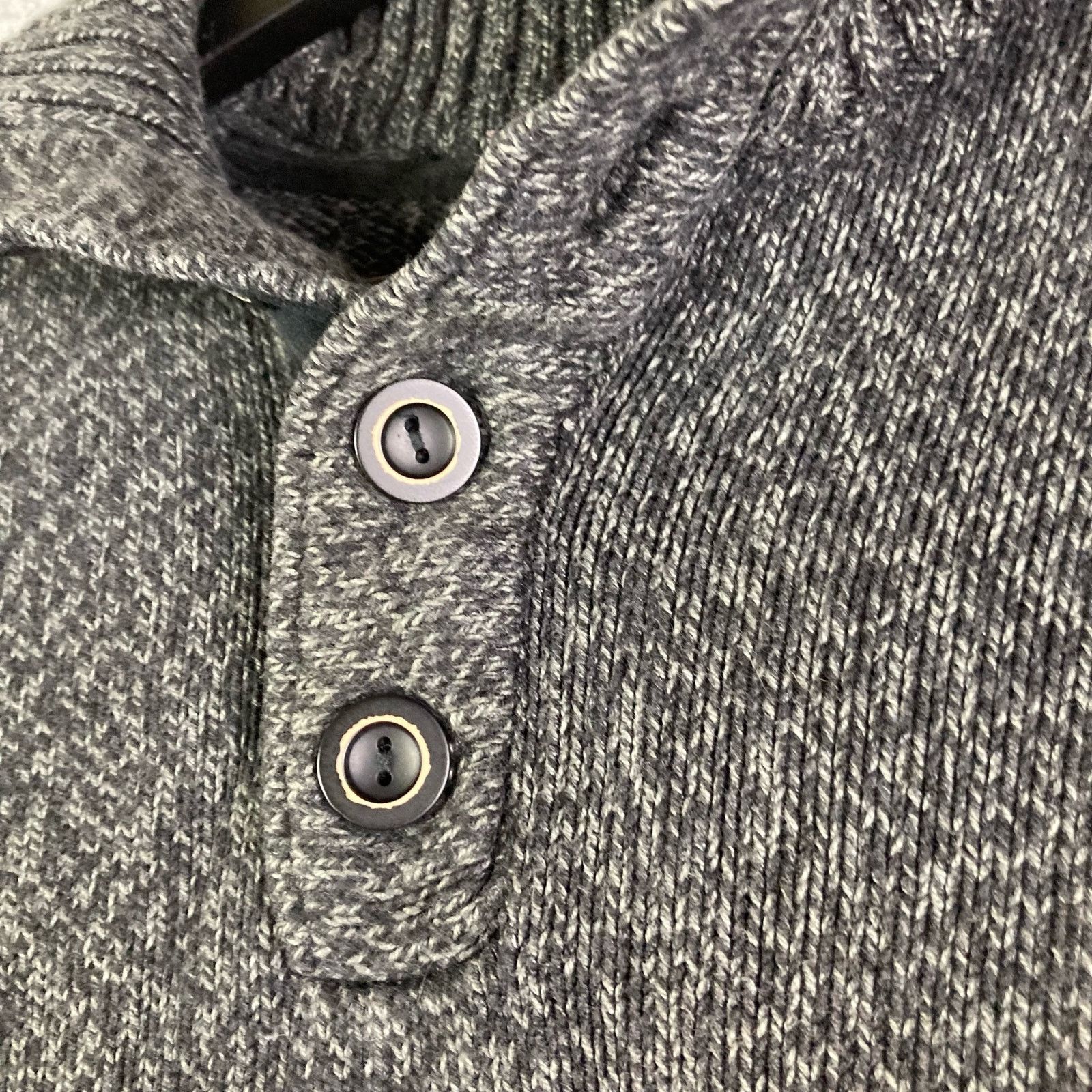 Apt. 9 Sweater Mens Gray Pullover Size Medium 1/4 Button Knit Size US M / EU 48-50 / 2 - 6 Thumbnail