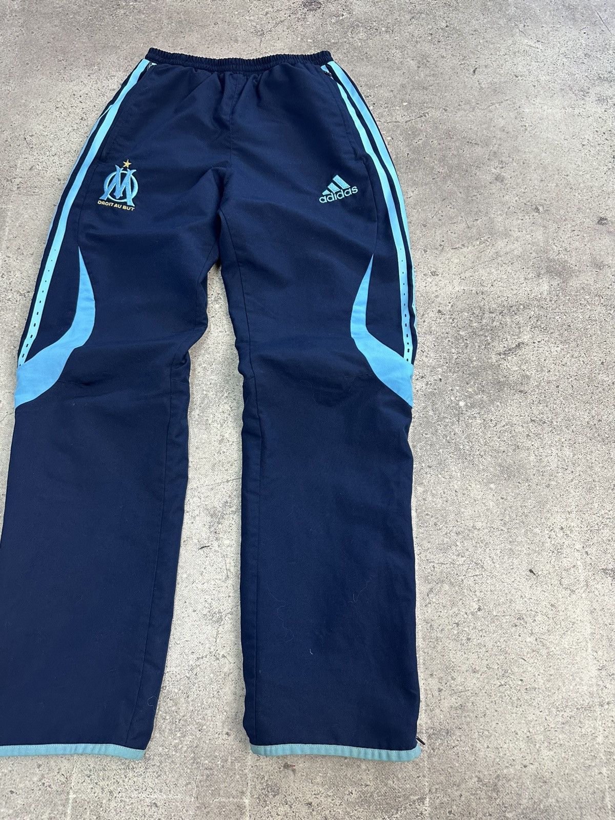 Adidas × Vintage Vintage Adidas Marseille Track Pants Nylon 00s Y2K Size US 31 - 3 Thumbnail