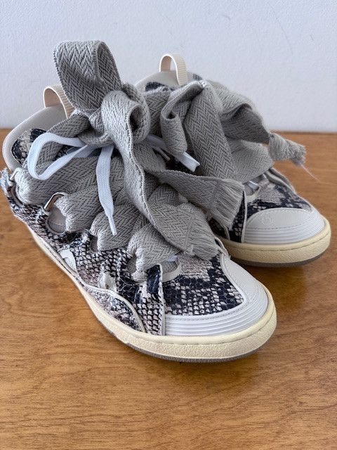 Lanvin Curb Python Print Sneakers - Sz 44