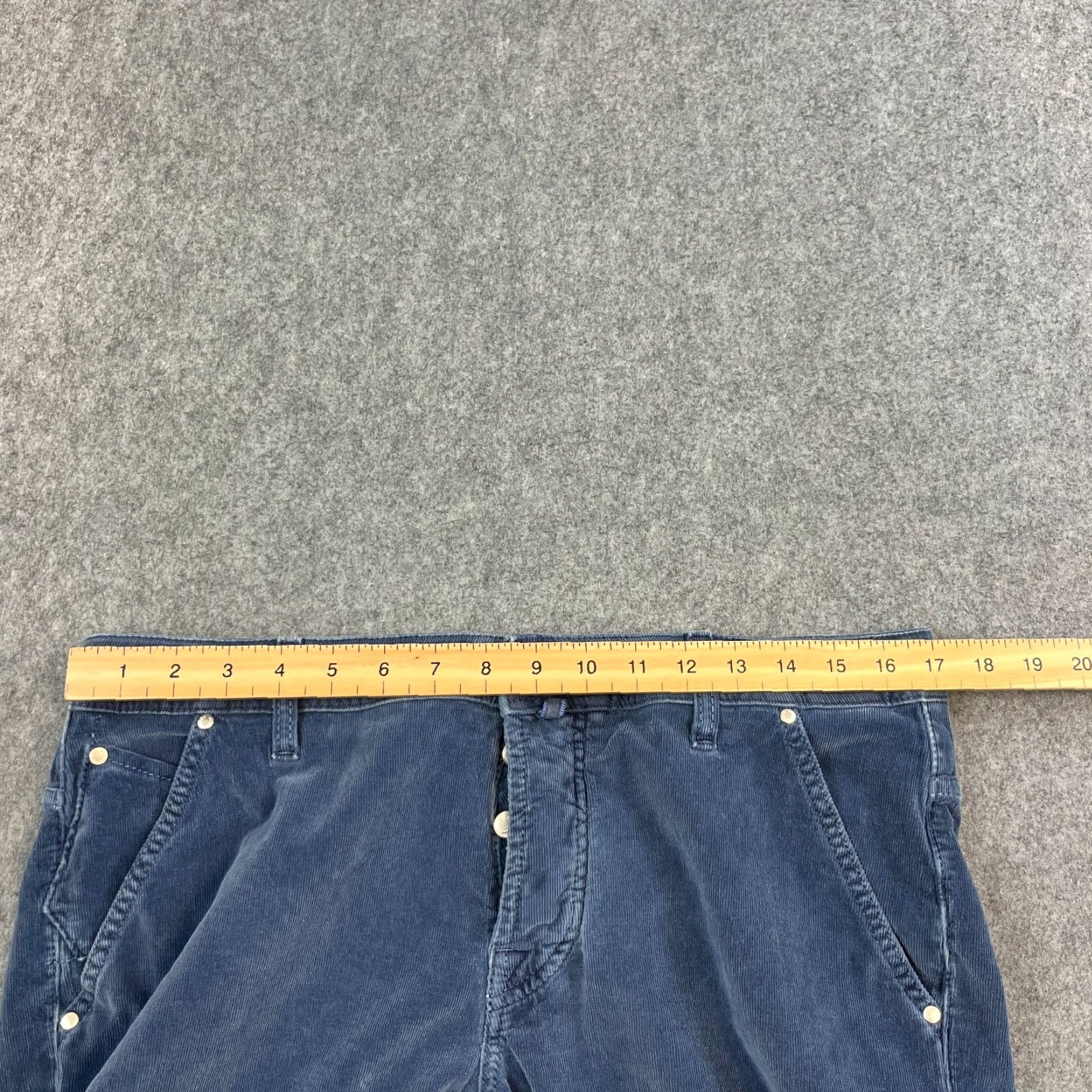 Jacob Cohen Jacob Cohen Mens Jeans Regular Tapered 34 32 Blue Corduroy Cotton Elastan 5-Pocket Denim Italy Size US 34 / EU 50 - 6 Thumbnail