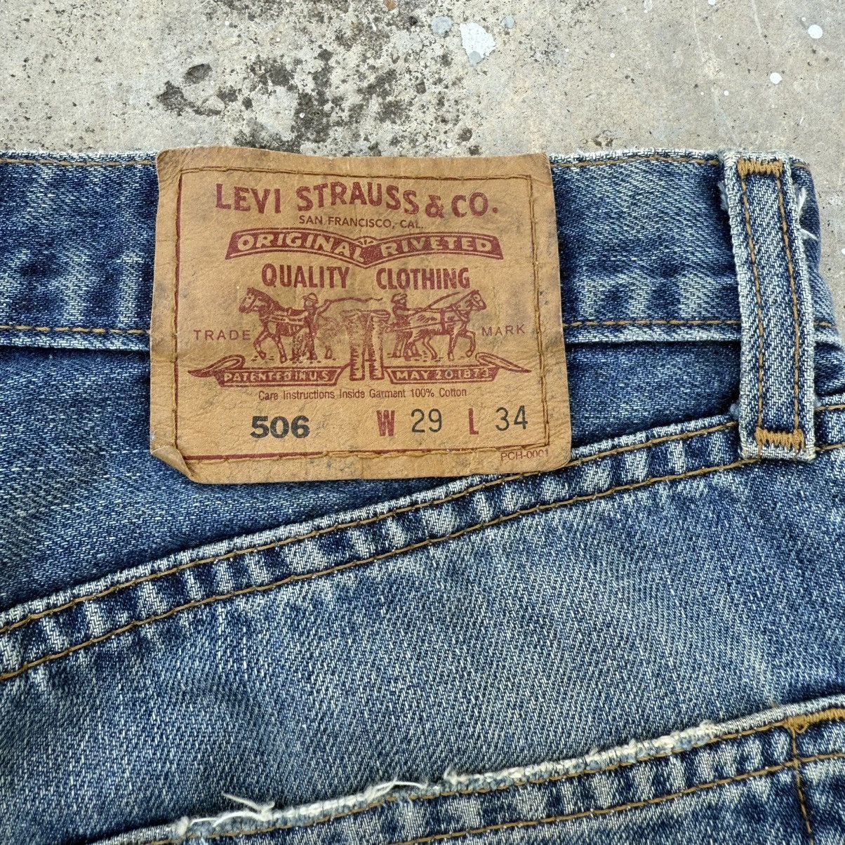 Levi's Vintage Clothing VINTAGE 98' LEVI’S 506 FADED JEANS DENIM PANTS Size US 29 - 12 Thumbnail