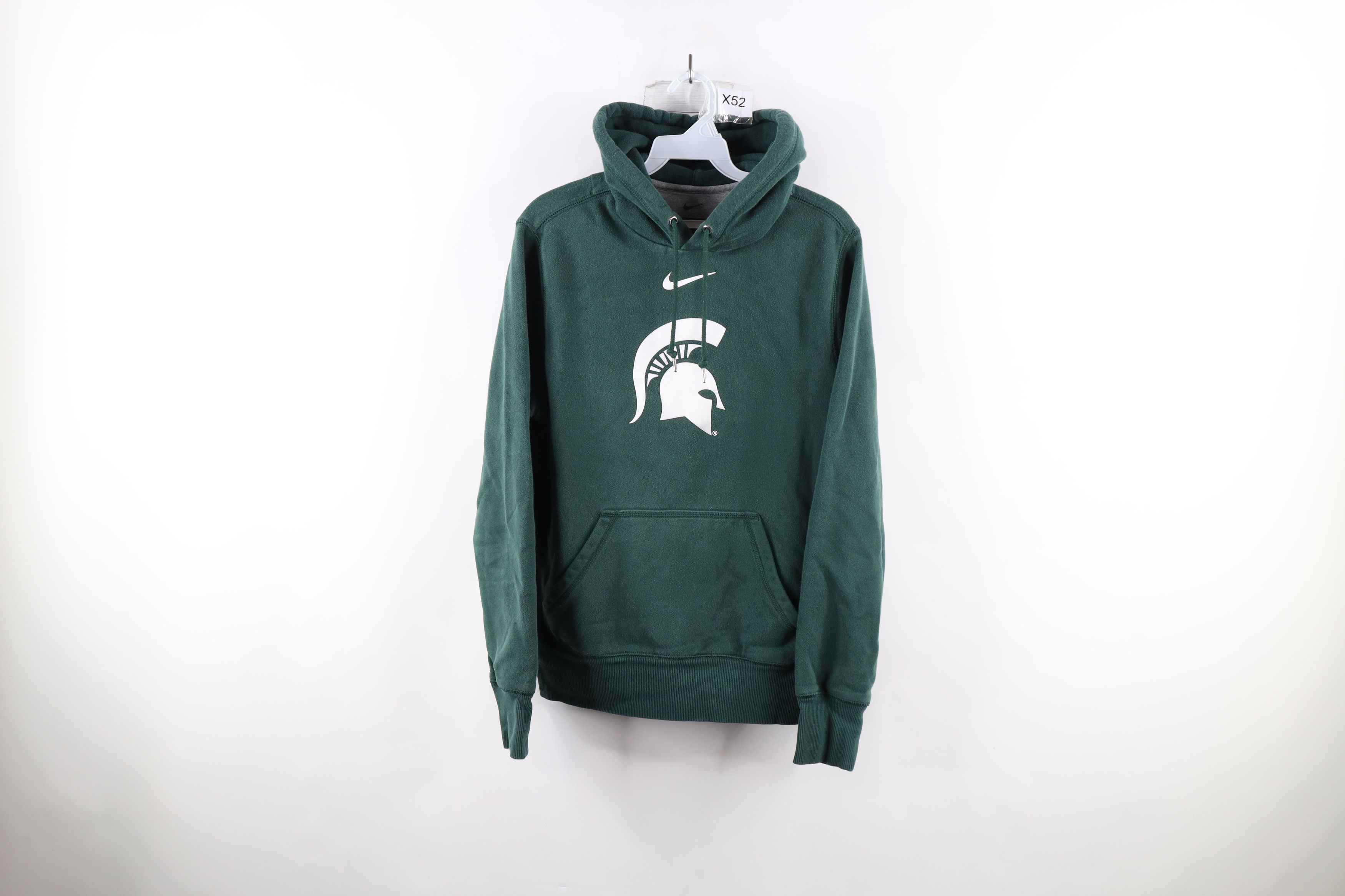 image of Nike Center Swoosh Michigan State University Hoodie in Green, Men's (Size Small)