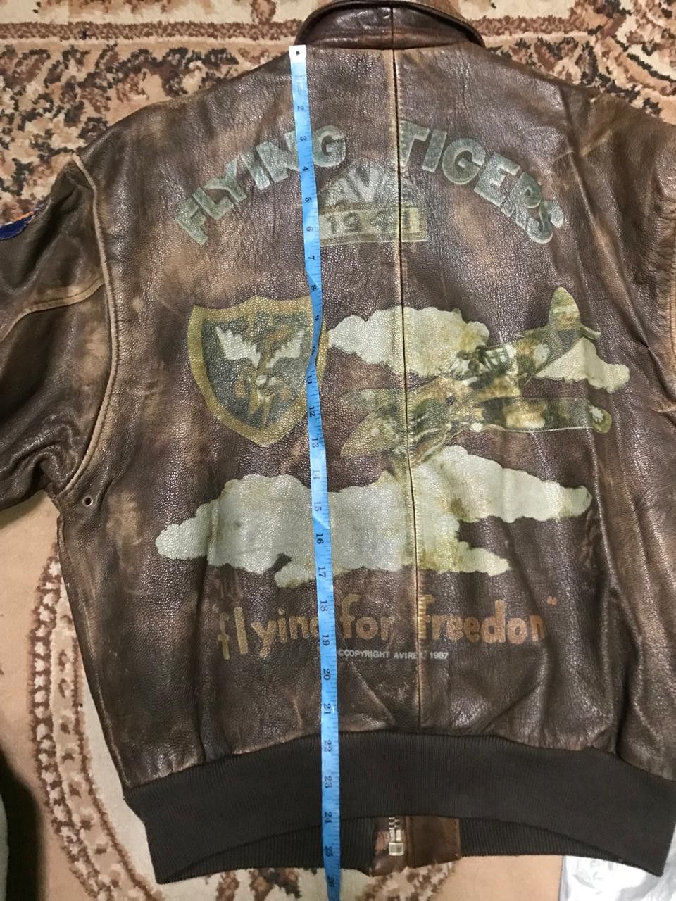 Avirex Avirex Type A2 Leather Flight Jacket Goatskin Flying Tiger Size US XS / EU 42 / 0 - 24 Thumbnail
