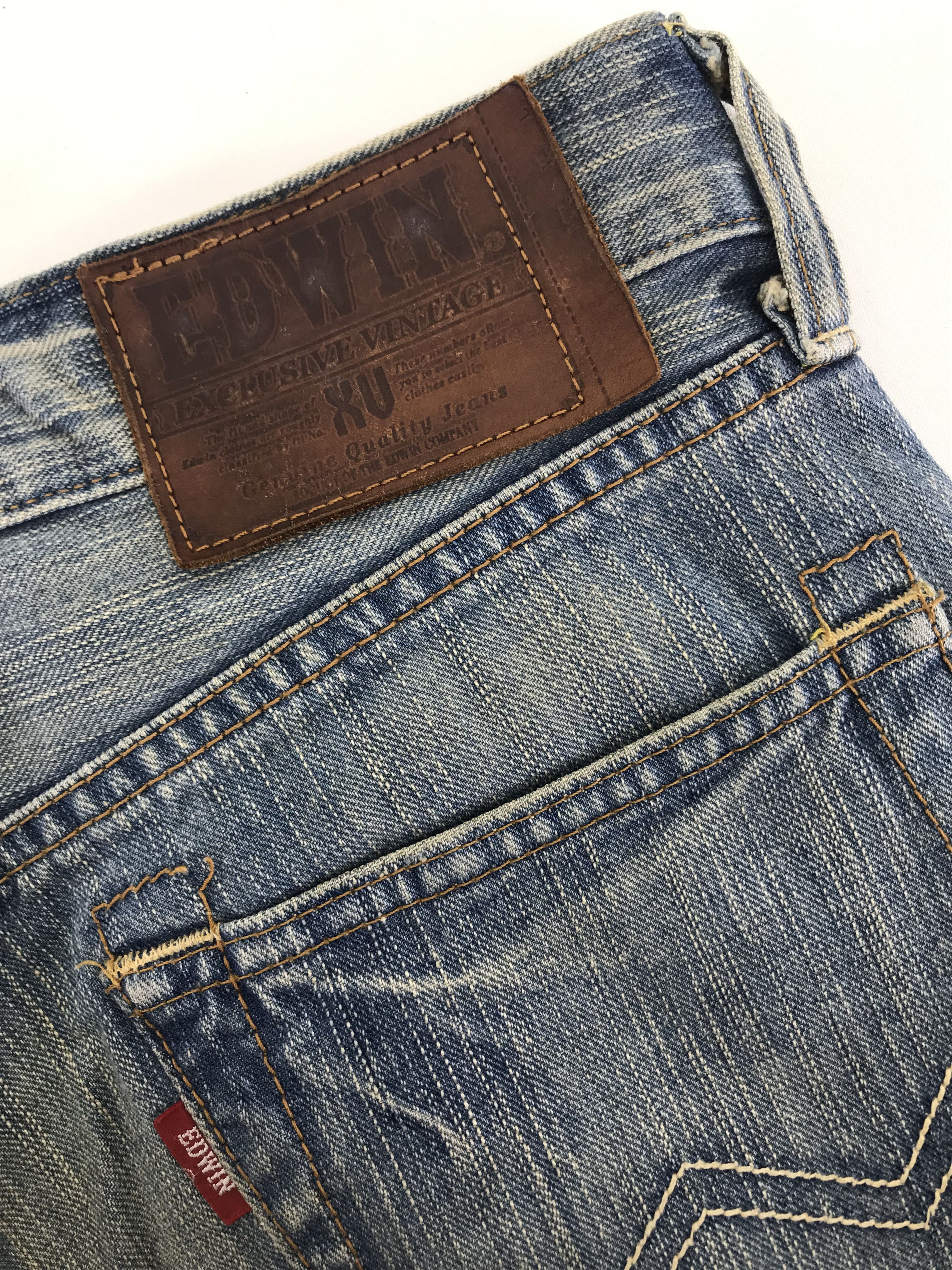 Edwin Vintage Edwin 403 XV Patched Jeans Distressed Denim Size US 30 / EU 46 - 12 Thumbnail