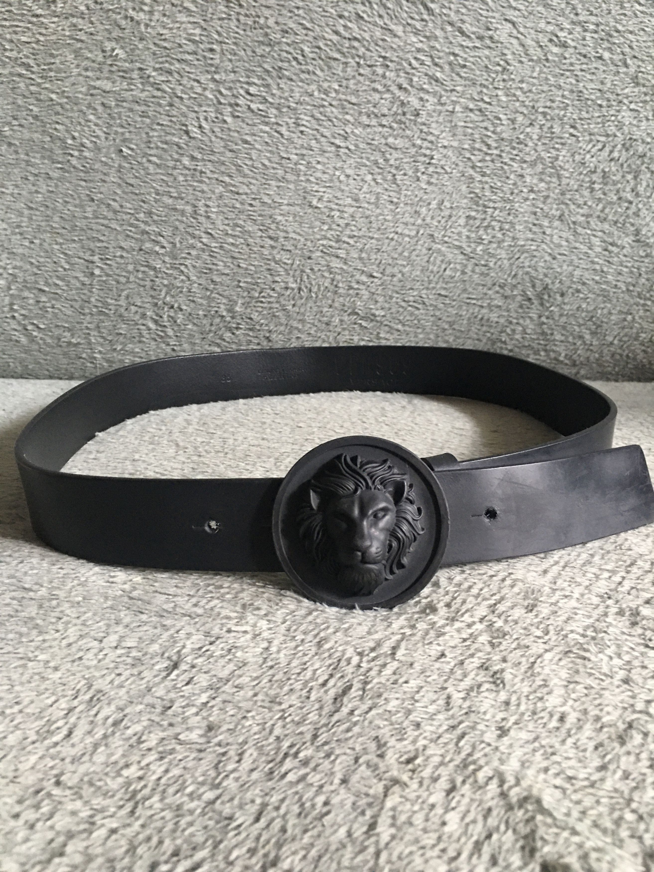 Versus Versace Versace Versus Tonal Round Lion Belt Black Size 36/90 Size 36 - 7 Thumbnail