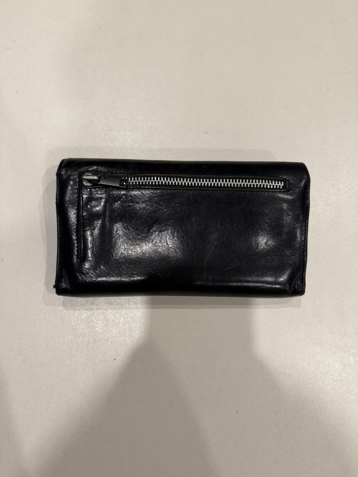 Chrome Hearts Chrome Hearts Wave Wallet Black Leather Silver Cross Balls Size ONE SIZE - 5 Thumbnail