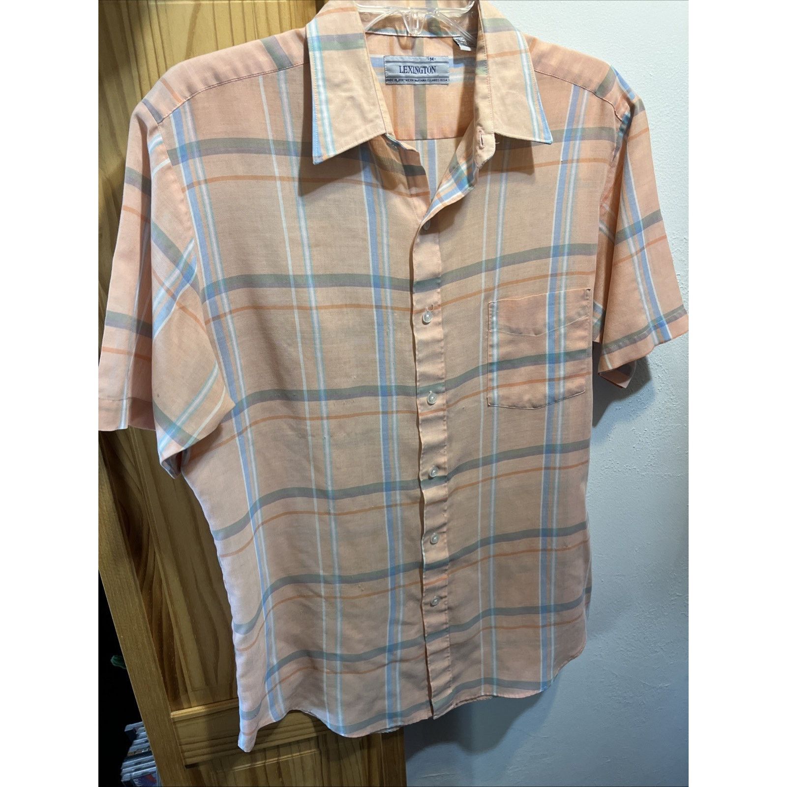 Other Vintage Lexington Men's Button Short Sleeve Shirt M Orange Size US M / EU 48-50 / 2 - 10 Thumbnail