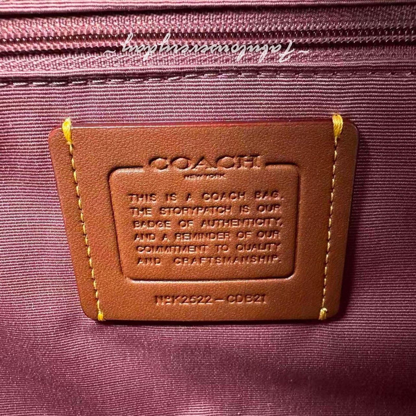 Coach Coach Rowan Satchel Bag Sig Canvas Heart Charm Sand/Peony Size ONE SIZE - 8 Thumbnail
