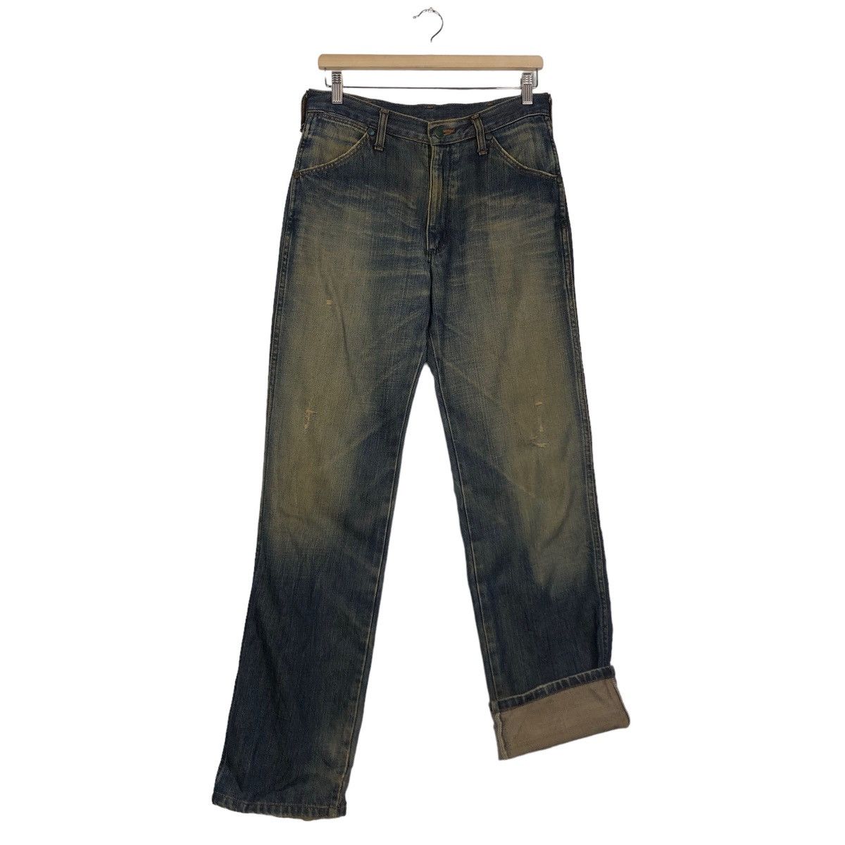 Japanese Brand 🔥90’s Rare Distressed Denim Jeans Wrangler Selvedges USA Size US 30 / EU 46 - 12 Thumbnail