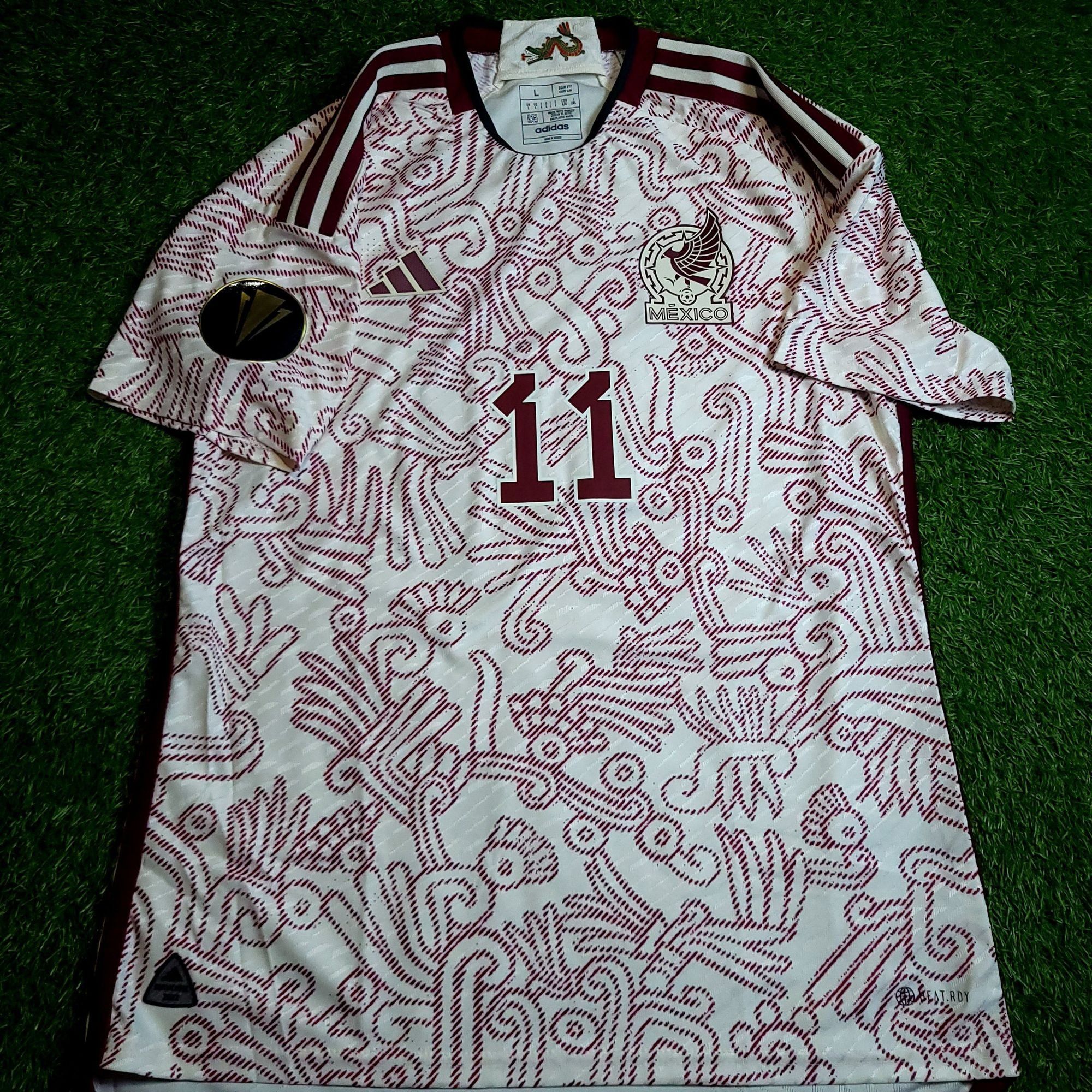Adidas Gimenez Mexico 2022 2023 Player Issue Away Soccer Jersey L Size US L / EU 52-54 / 3 - 2 Thumbnail