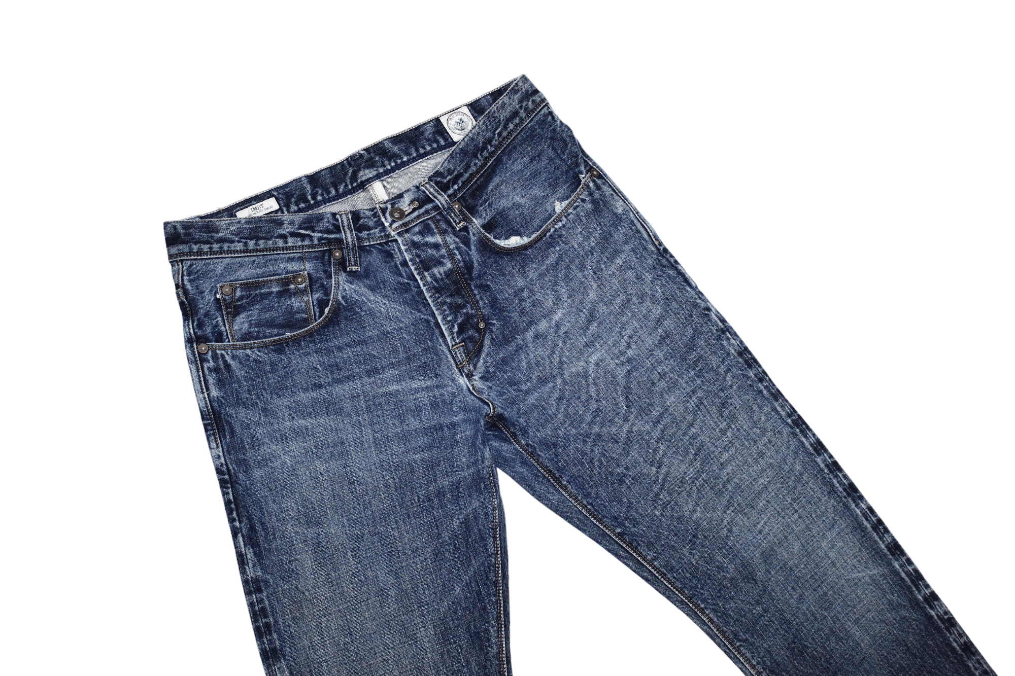 Blue Blue Japan IMjiT35020 803s AGHI 14oz selvedge natural faded jeans Size US 32 / EU 48 - 5 Thumbnail