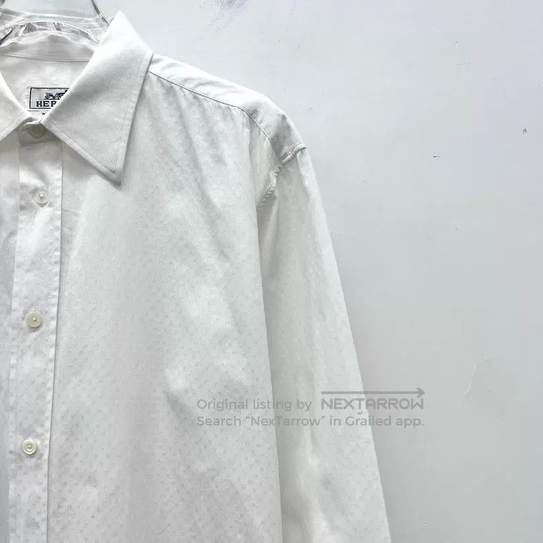 Other Hermes White H-letter jacquard full print cotton collar lo Size US XXS / EU 40 - 3 Thumbnail